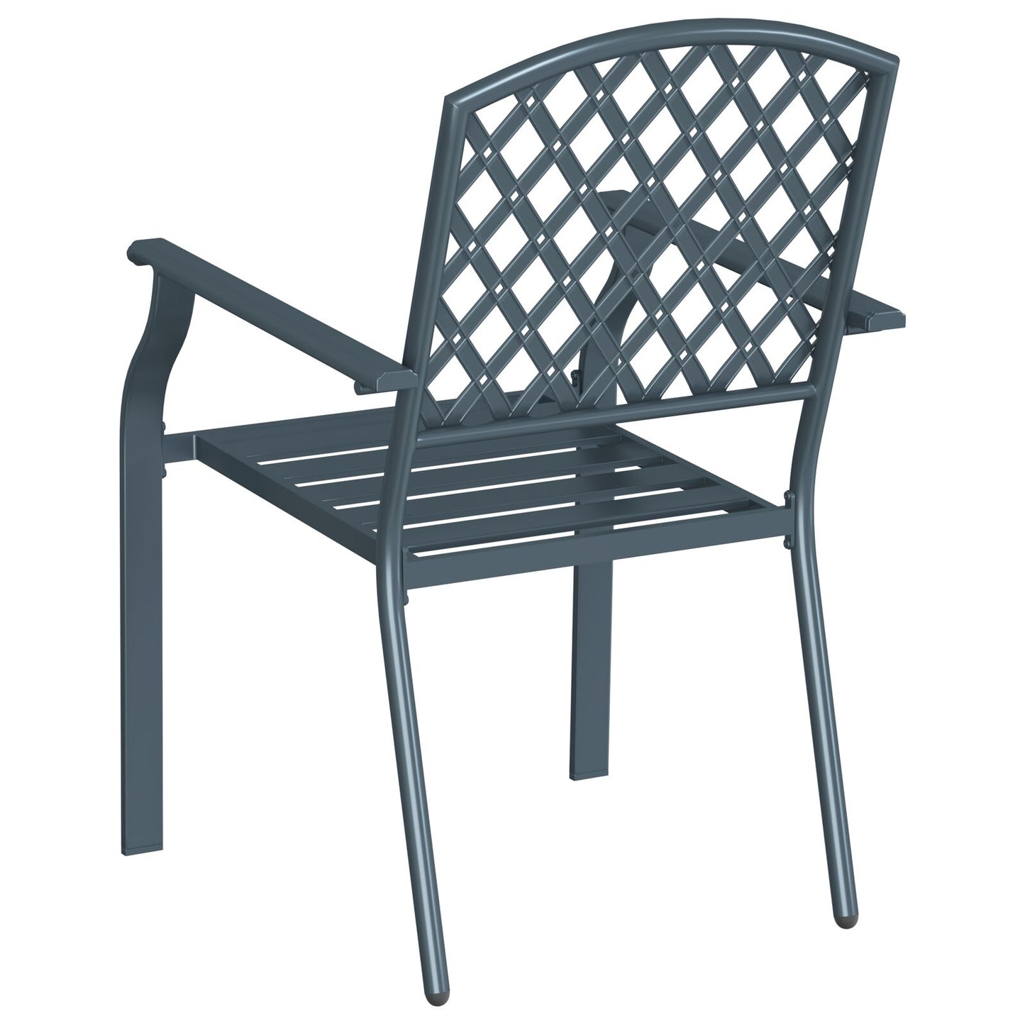 Hage Stol 2 pcs Antrasitt 56 x 65 x 89 cm Stål