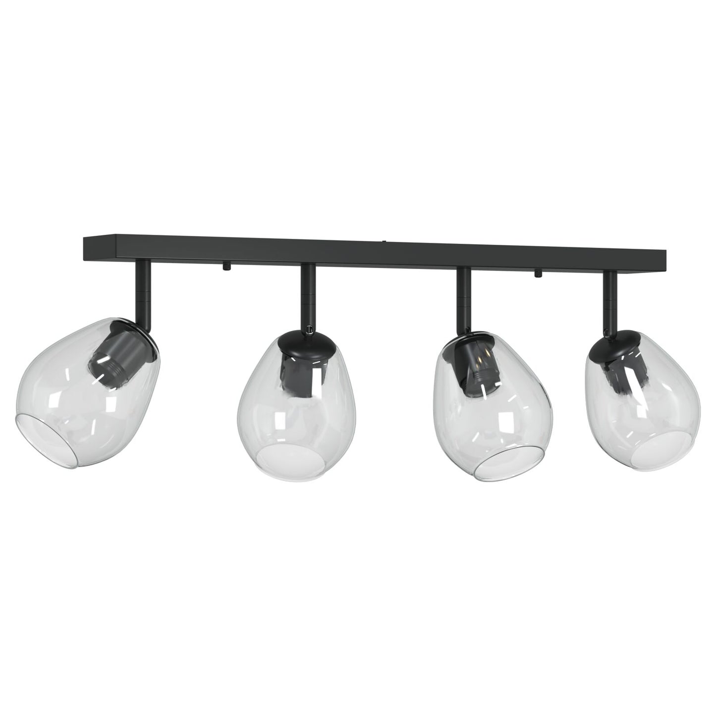 Takspot med søkelys Svart 73,5 x 13 x 26 cm Glass og metall