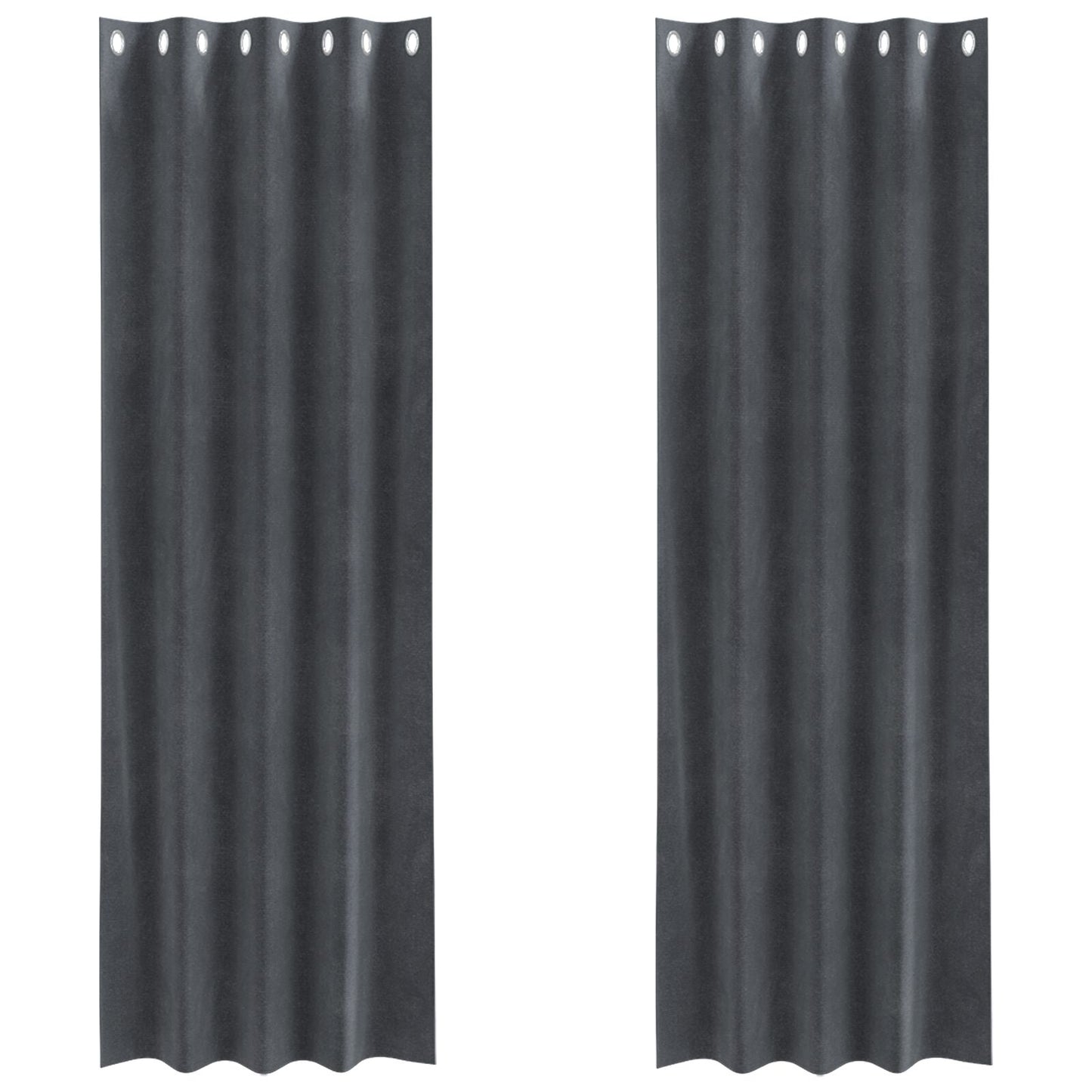 Blendingsgardiner 2 pcs Lysegrå 140 x 225 cm Fløyel