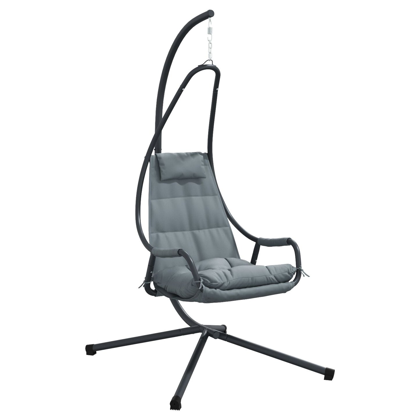 Hengende eggeformet stol Antrasitt 94 x 107 x 196,5 cm Stål