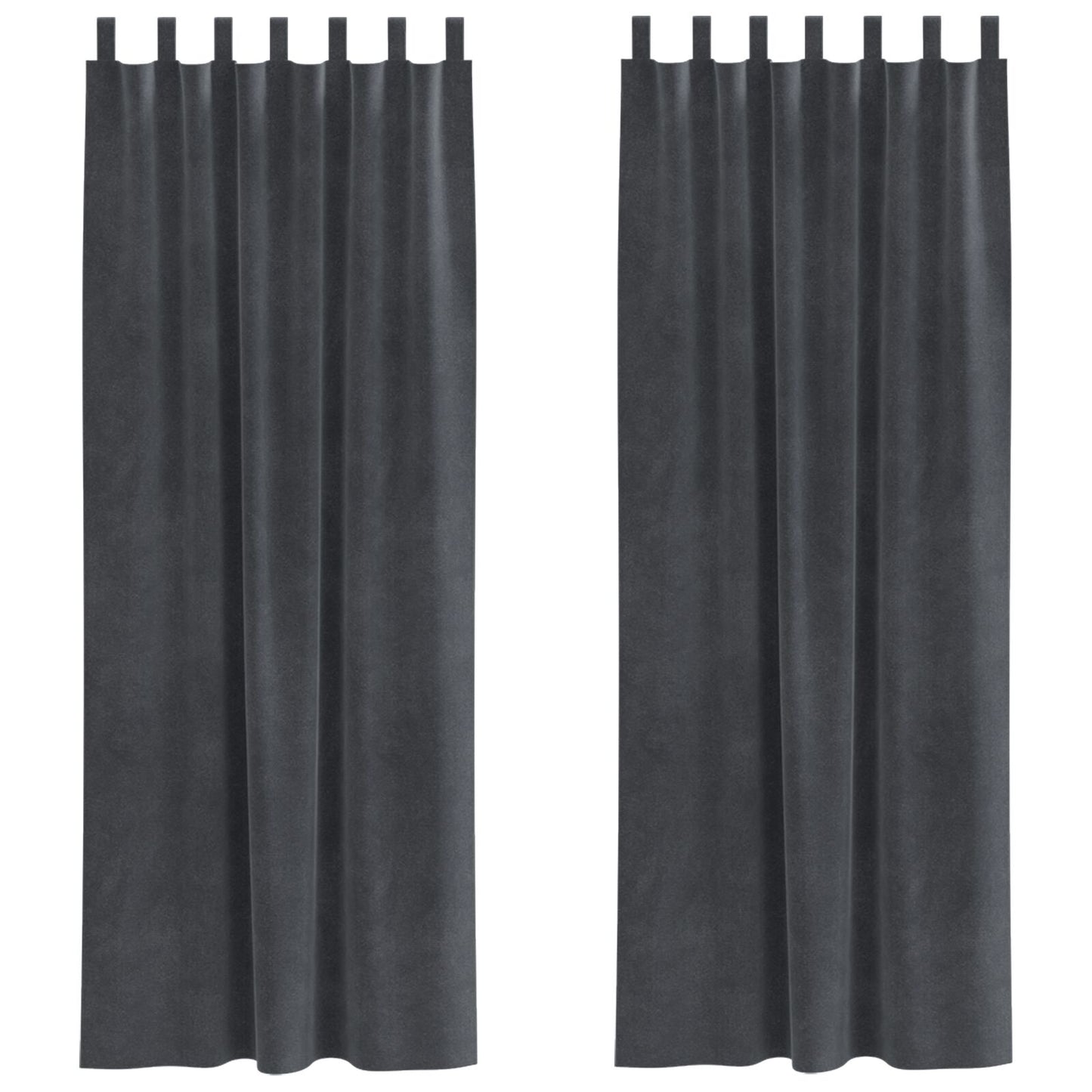 Blendingsgardiner 2 pcs Lysegrå 140 x 245 cm Fløyel