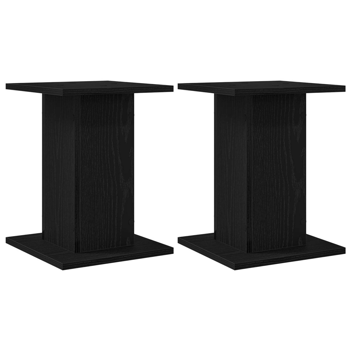 Planteholder 2 pcs Svart Eik 30 x 30 x 40 cm Konstruert tre