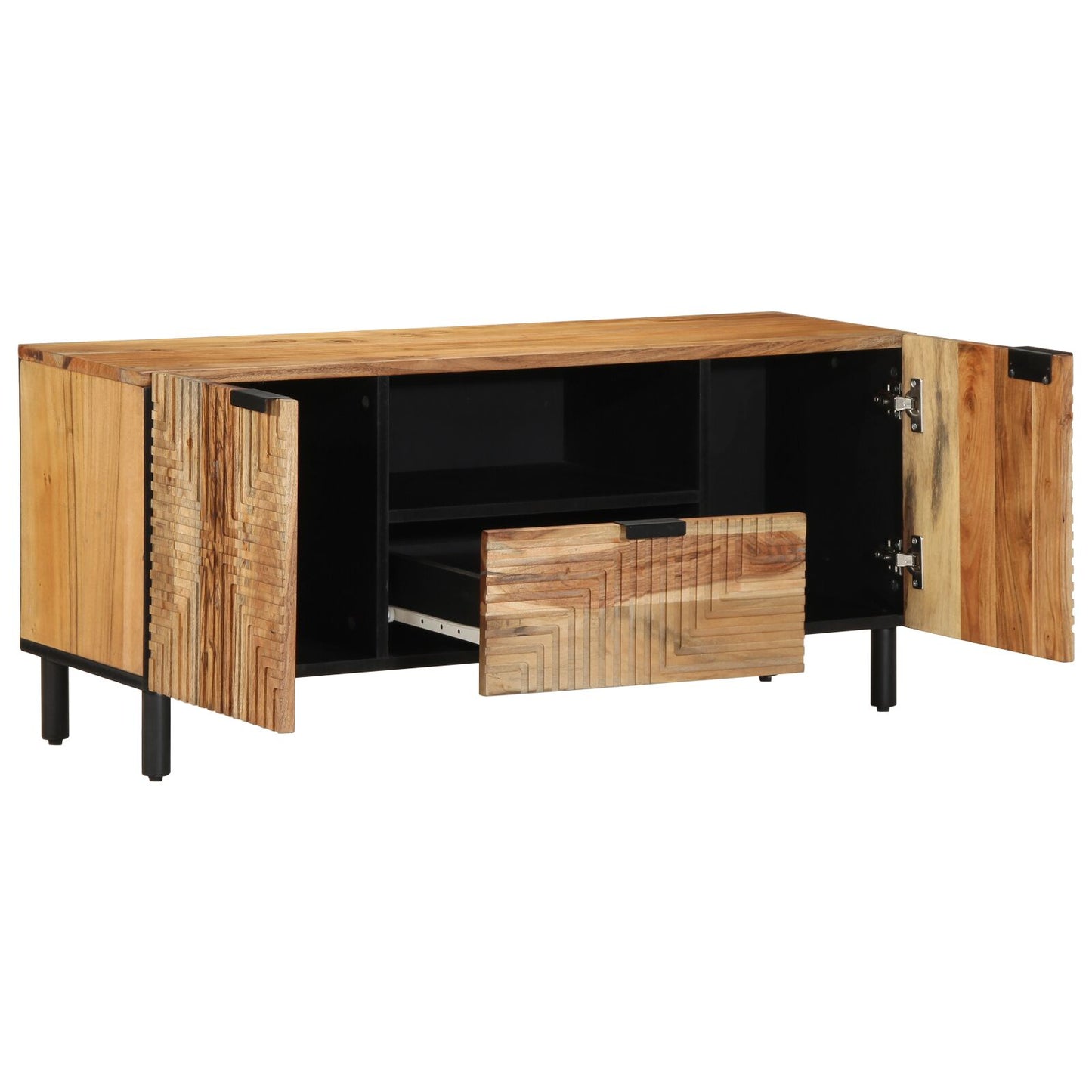 TV-skap med skuff Brun 105 x 33 x 46 cm Massiv mango tre