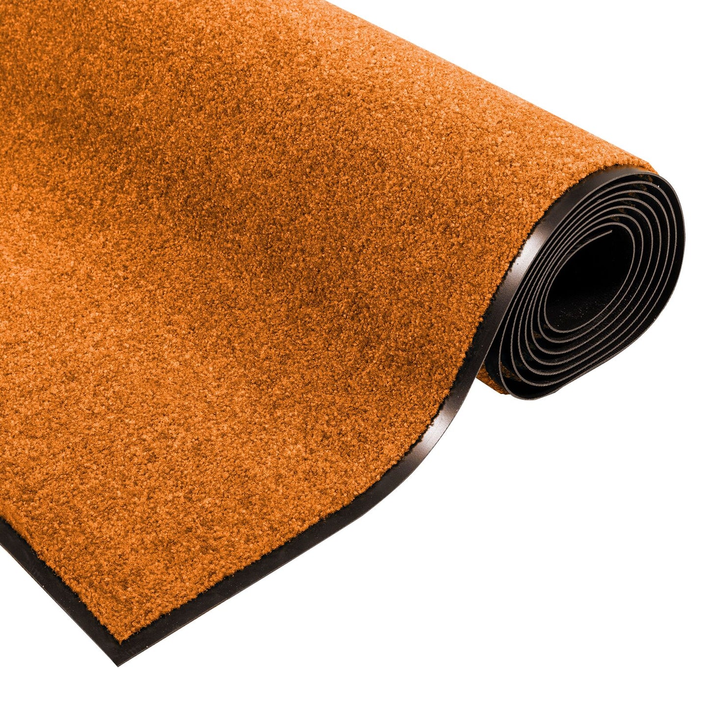 Dørmatte Annet Oransje og Svart 120 x 250 cm Polyamid og PVC