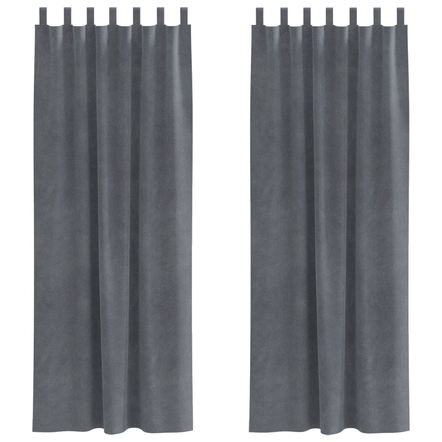 Blendingsgardiner 2 pcs Lysegrå 140 x 245 cm Fløyel