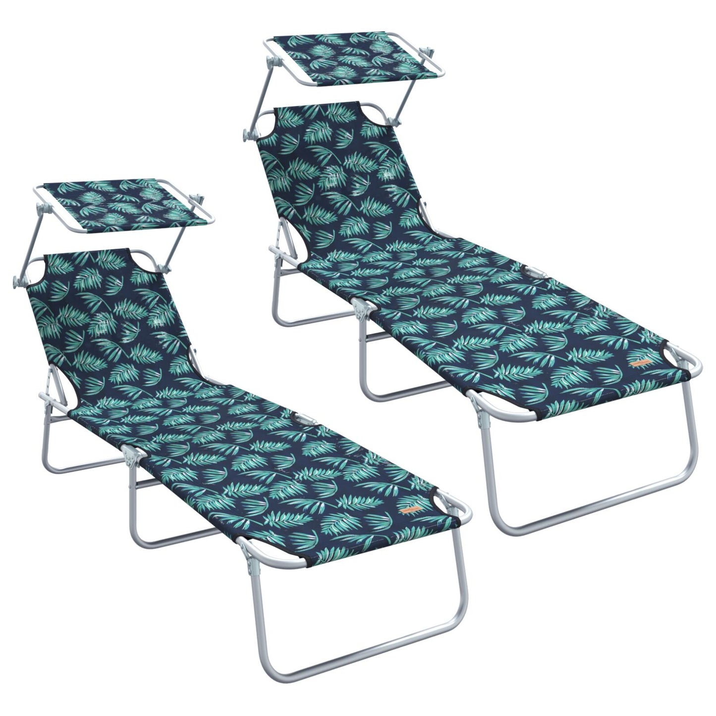 Solstol 2 pcs grønn 58 x 188 x 77cm Polyester