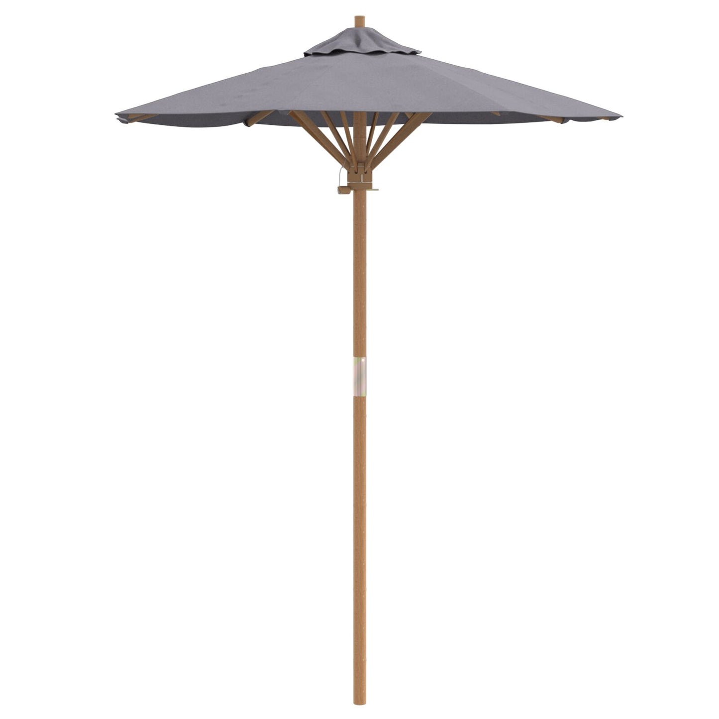 Hageparasol Mørkegrå Ø 150 x 210 cm Bambus