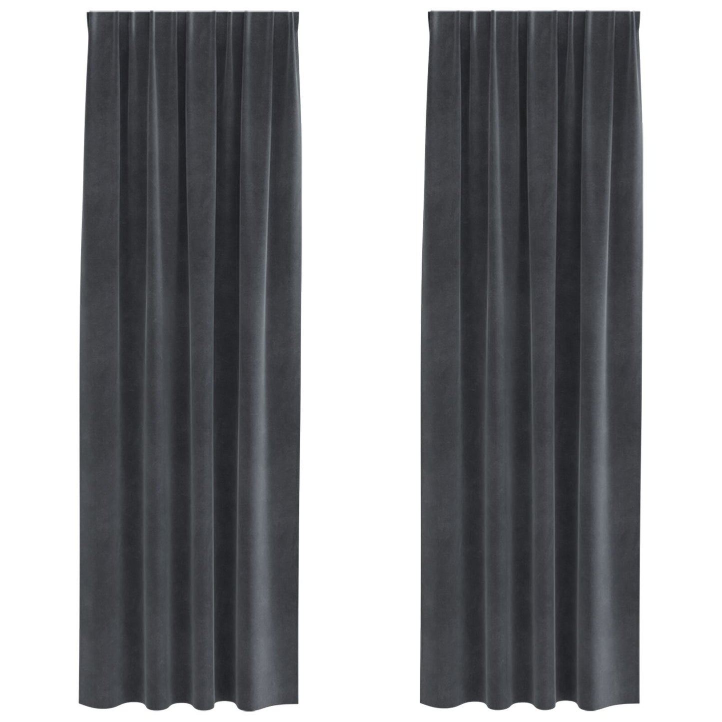 Blendingsgardiner 2 pcs Lysegrå 140 x 260 cm Fløyel