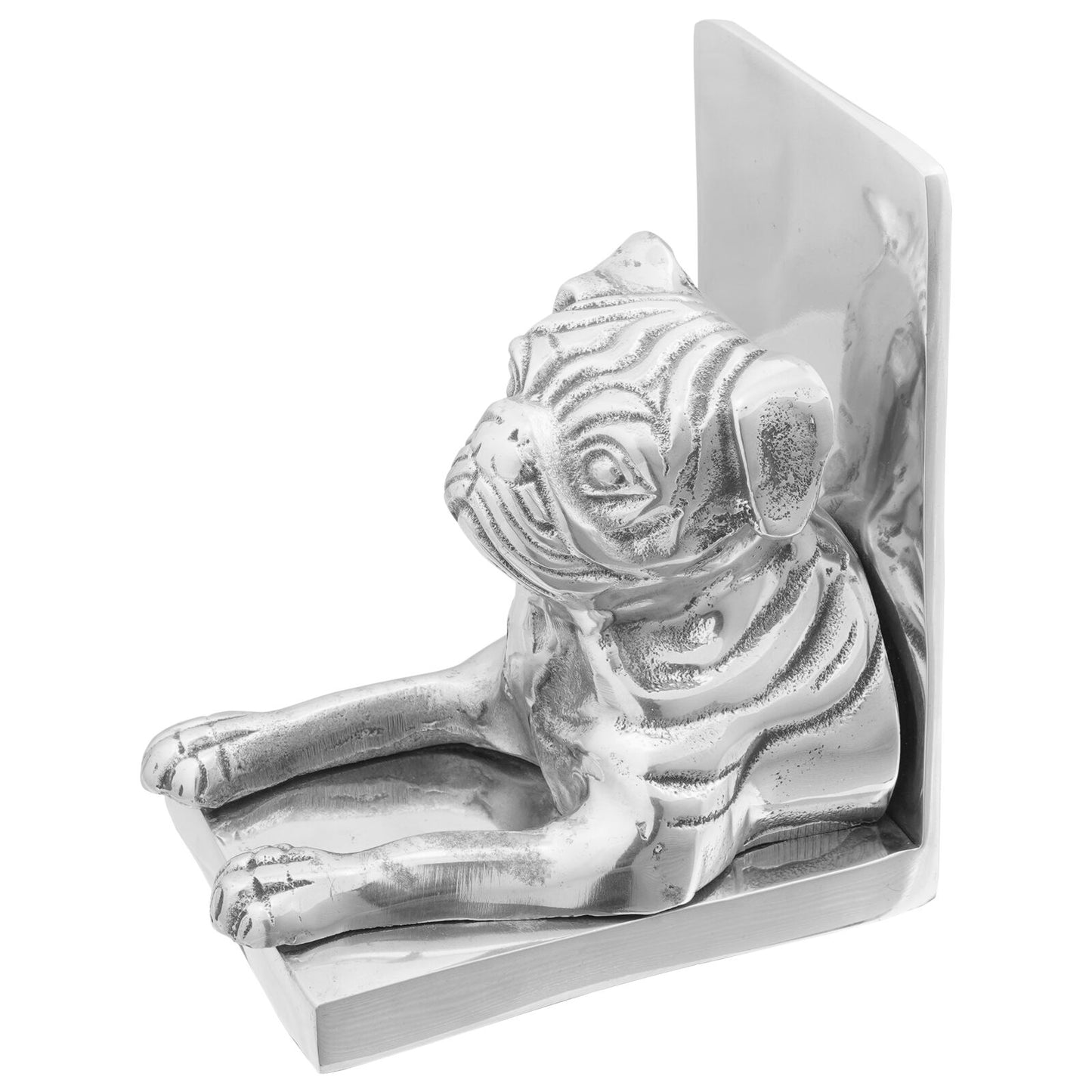 Bokstøtter 2 pcs sølv 12 x 15 x 18 cm Aluminium