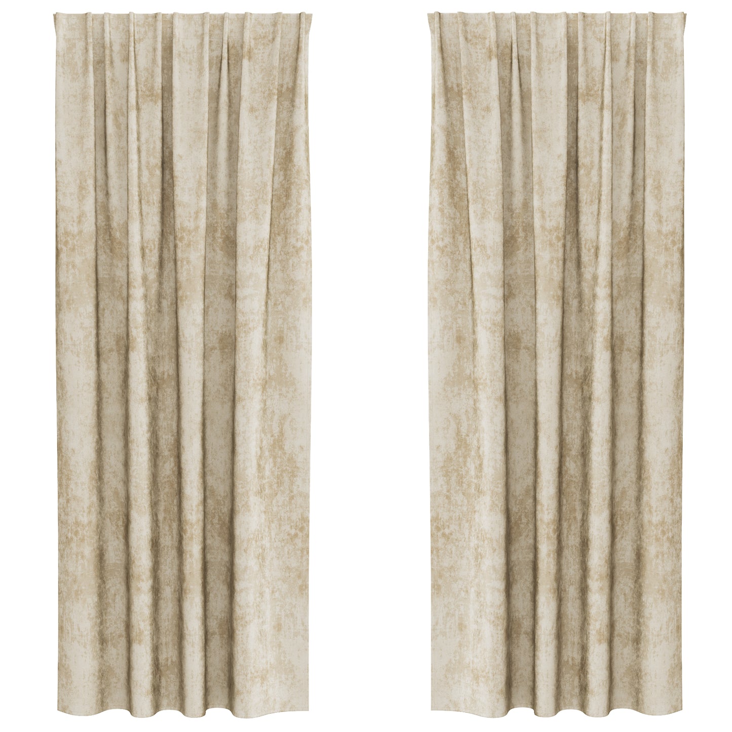 Fløyel Gardiner med gardiner 2 pcs Krem 245 x 140 cm Fløyel