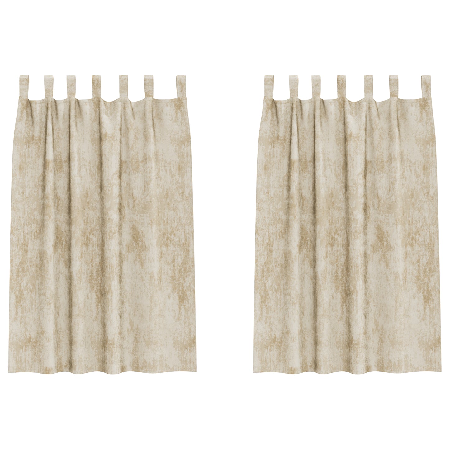 Fløyel Gardiner med gardiner 2 pcs Krem 175 x 140 cm Fløyel