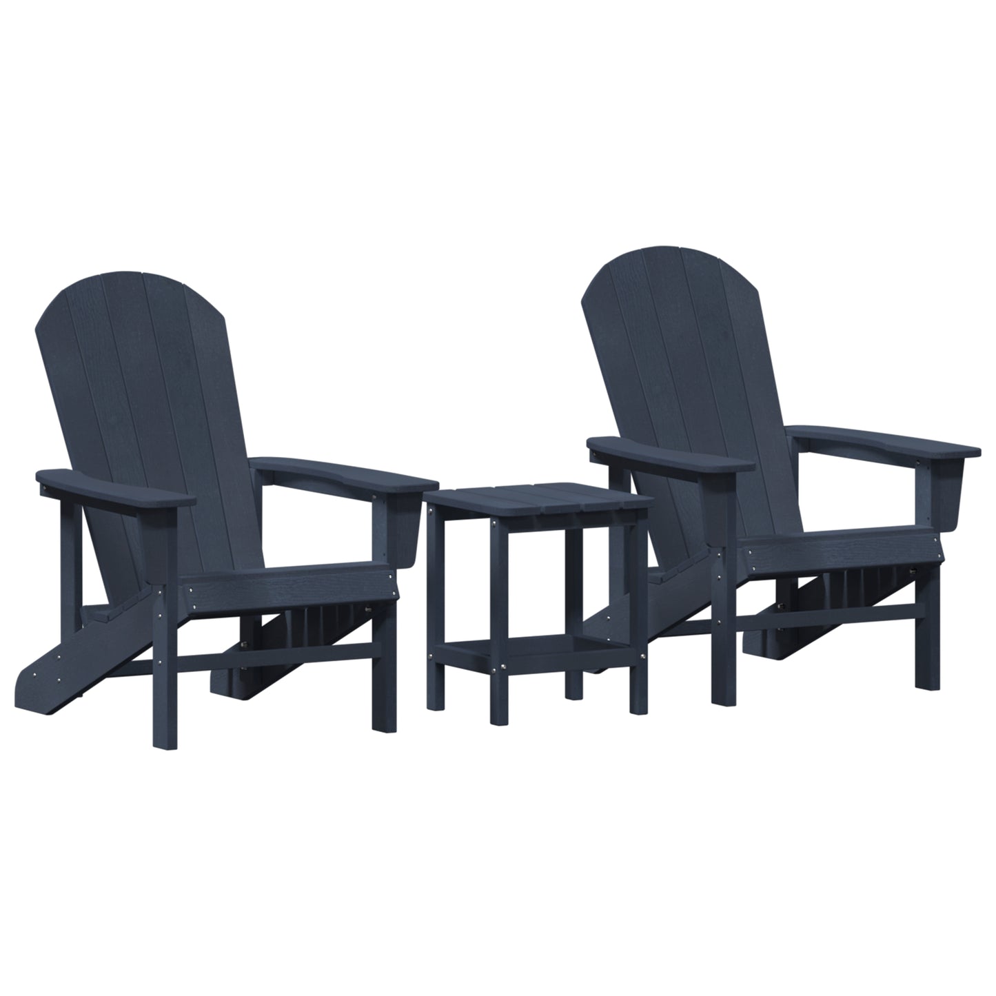 Hage Stol 3 pcs Havblå Polyethylen