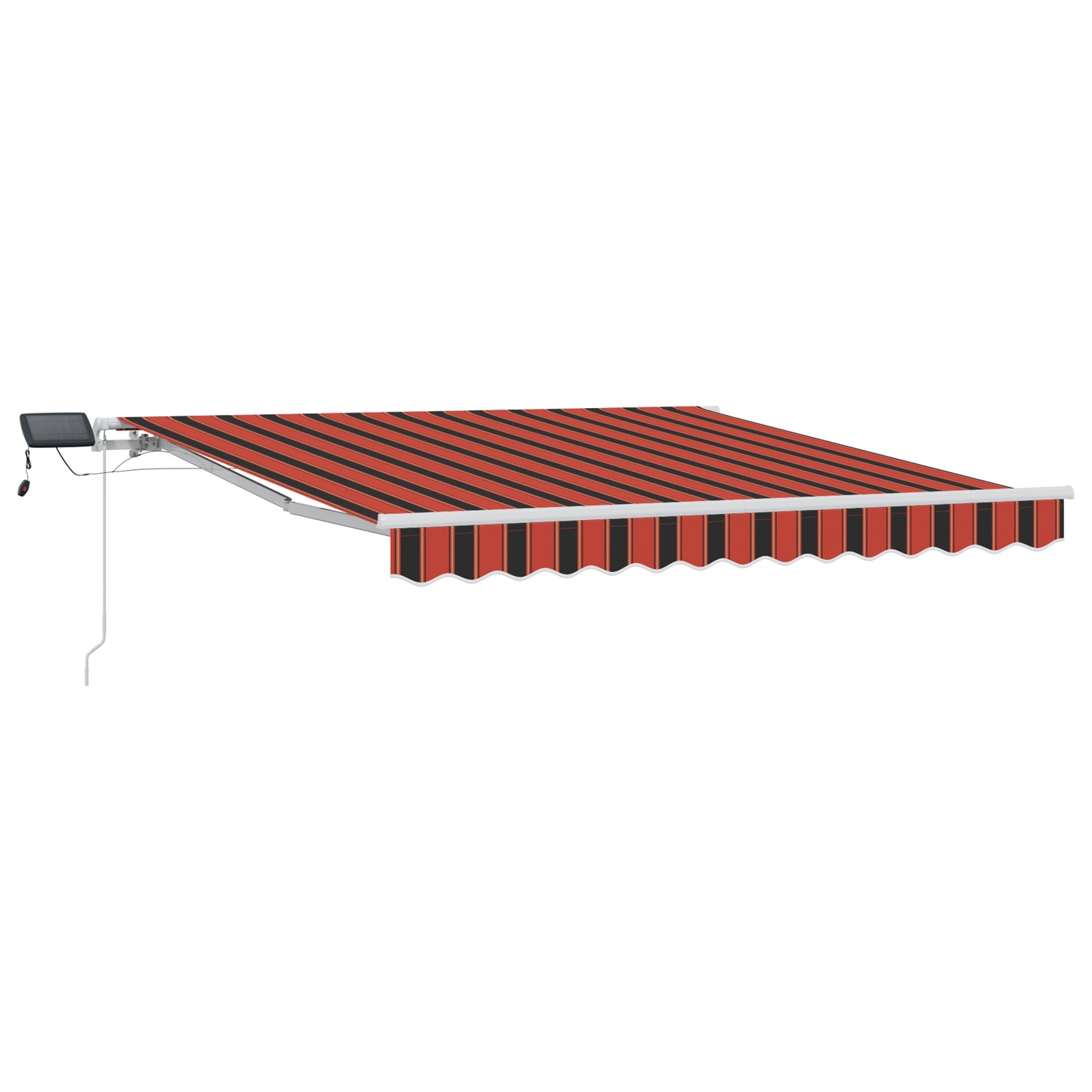 Uttrekkbar markise oransje og brun 300 x 250 cm