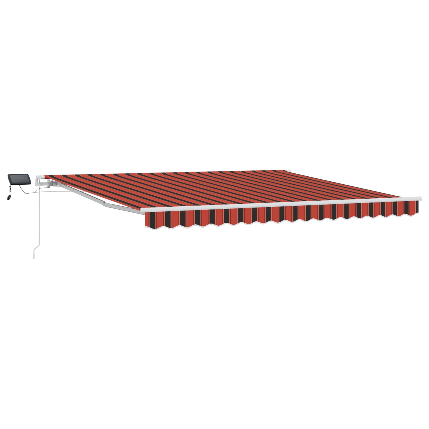 Uttrekkbar markise oransje og brun 400 × 300 cm