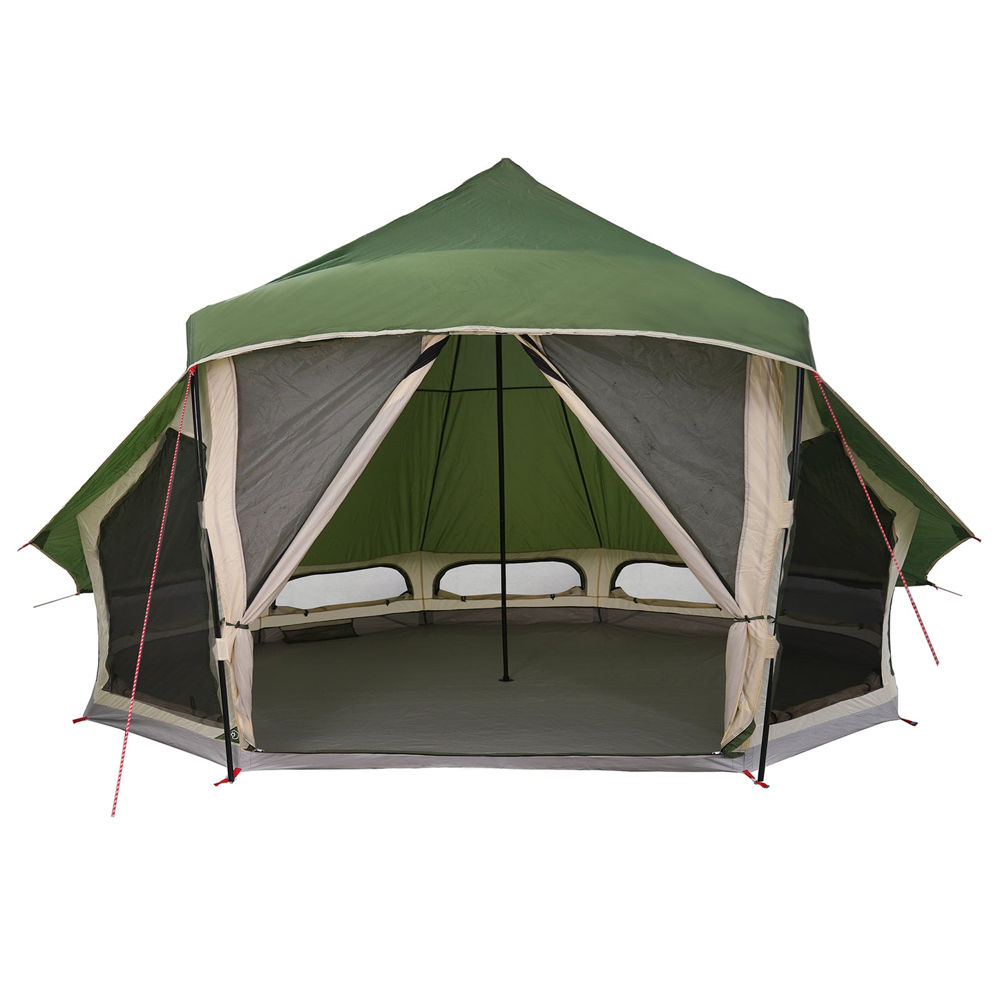 Tipi telt med tak med lagring grønn 508 x 470 x 300 cm taft
