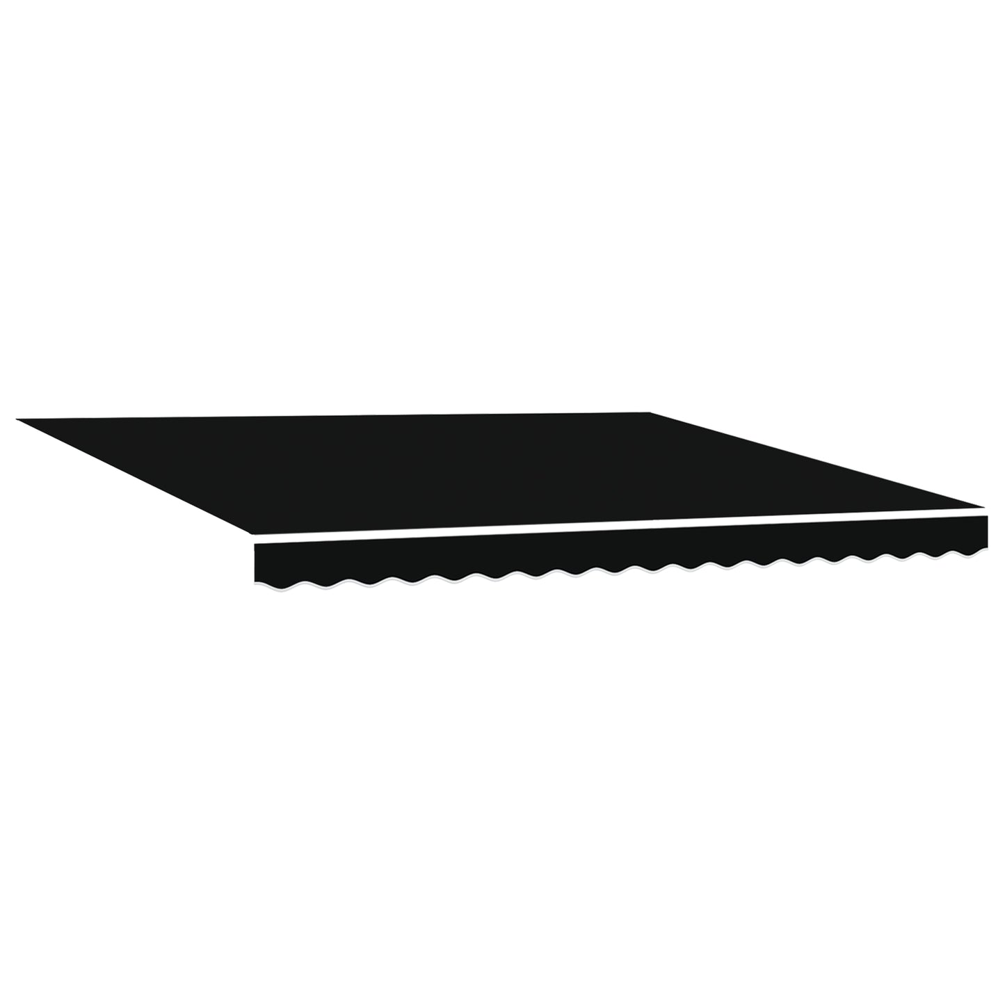 Uttrekkbar markise Svart 400 × 300 cm Stoff og Aluminium