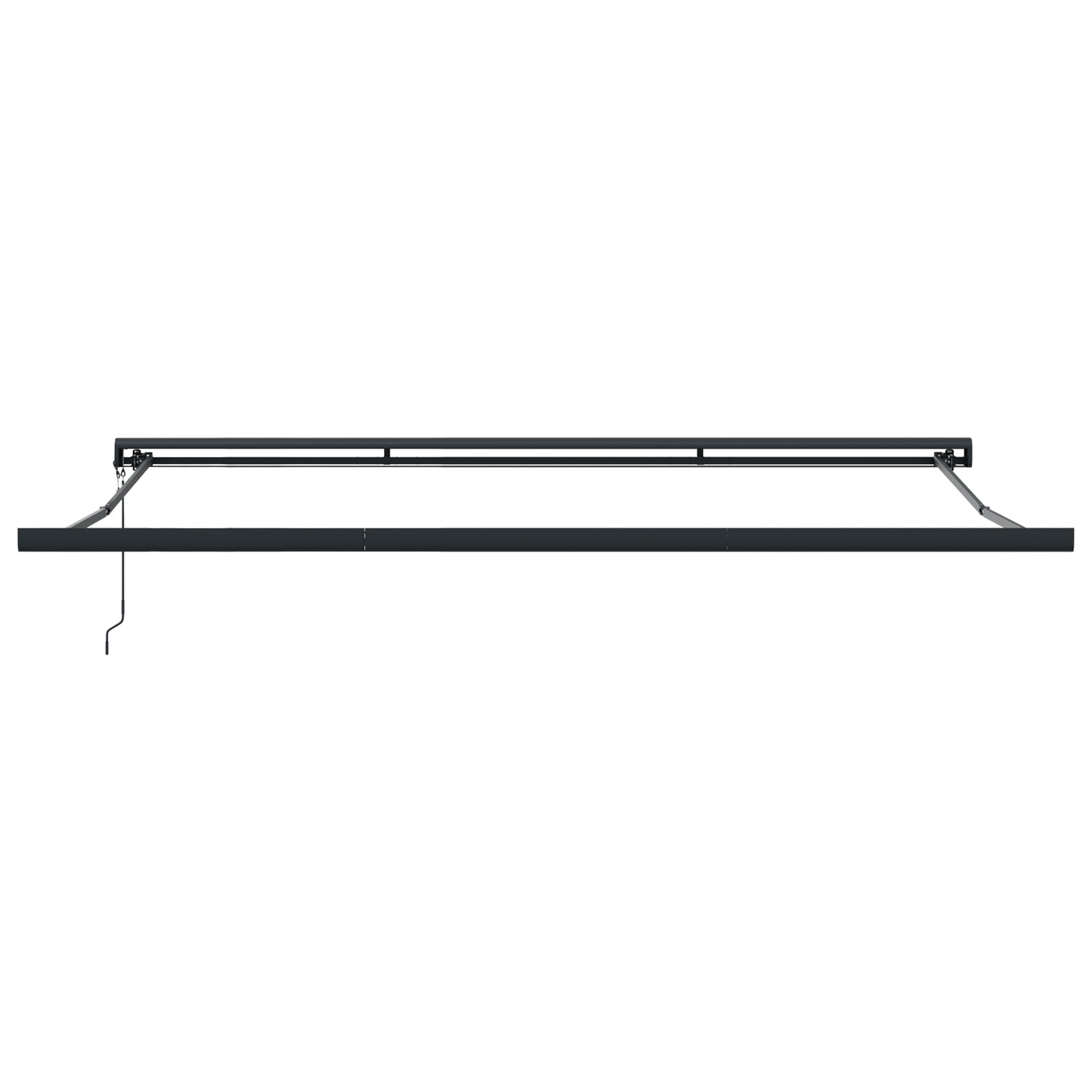 Uttrekkbar markise Hvit 400 × 300 cm Stoff og Metall