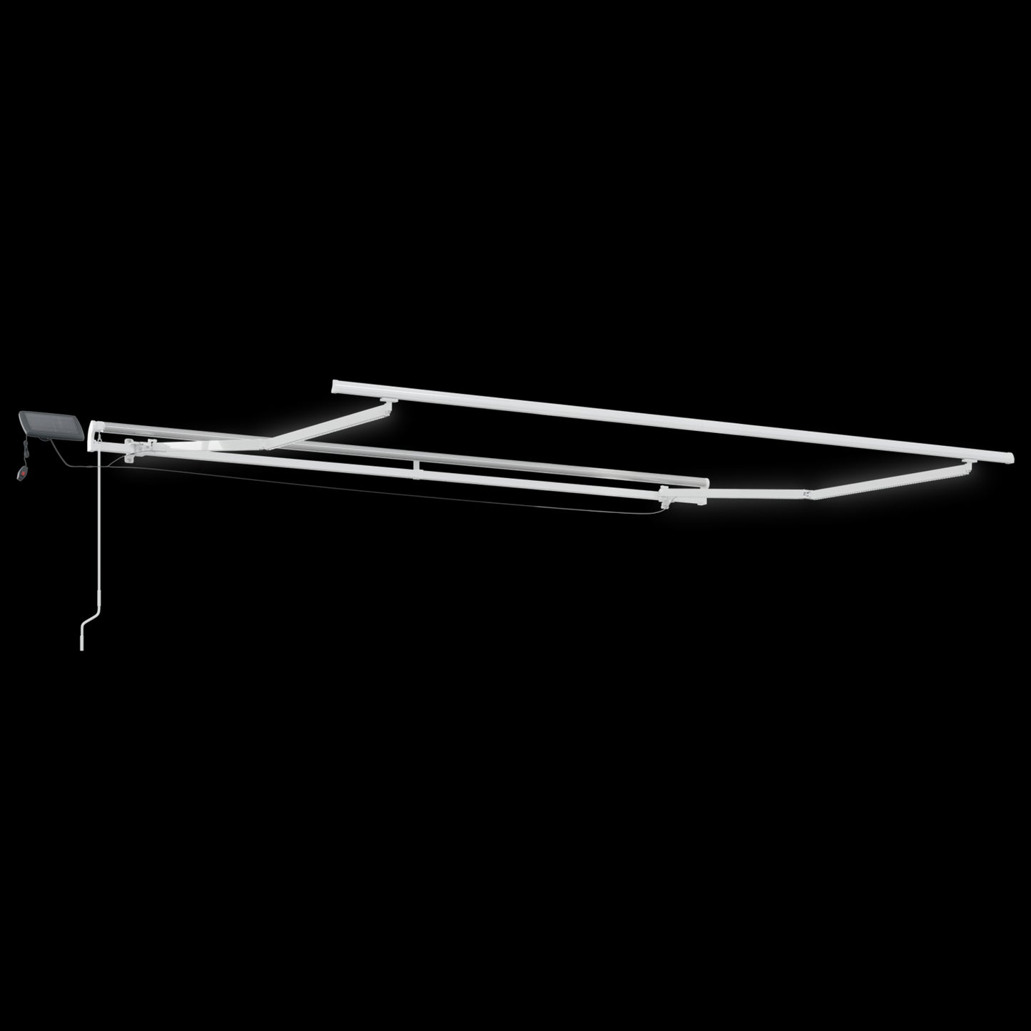 Uttrekkbar markise Rød 300 x 250 cm Stoff og Aluminium