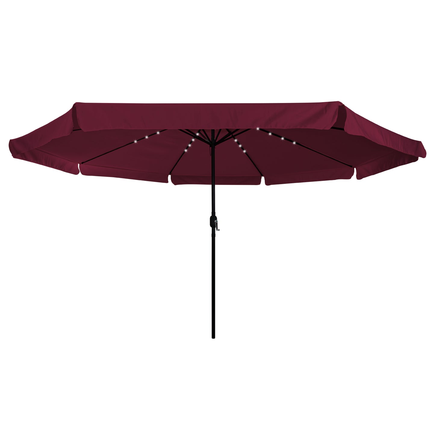Hageparasol Bordeaux Rød 395 x 395 x 245 cm Polyester