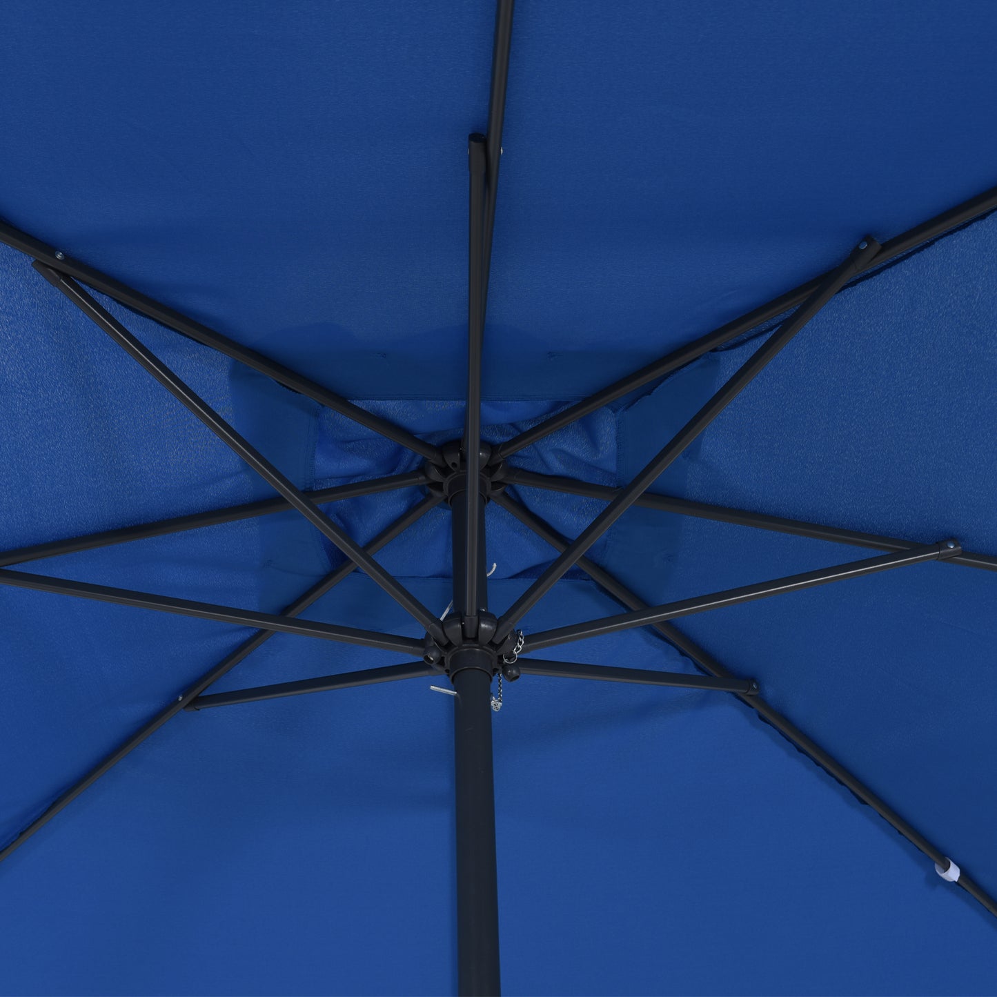 Hageparasol 295 x 295 x 245 cm Polyester og stål Azurblå