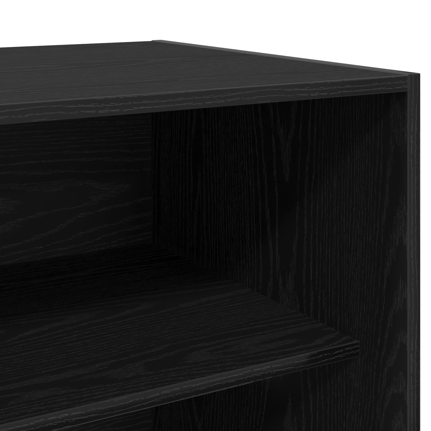 Garderobeskap Svart Eik 80 x 50 x 200 cm Konstruert tre