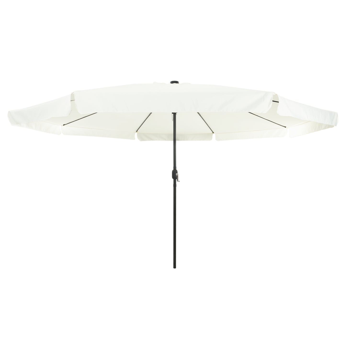 Hageparasol Sand og Antrasitt 395 x 395 x 245 cm Polyester
