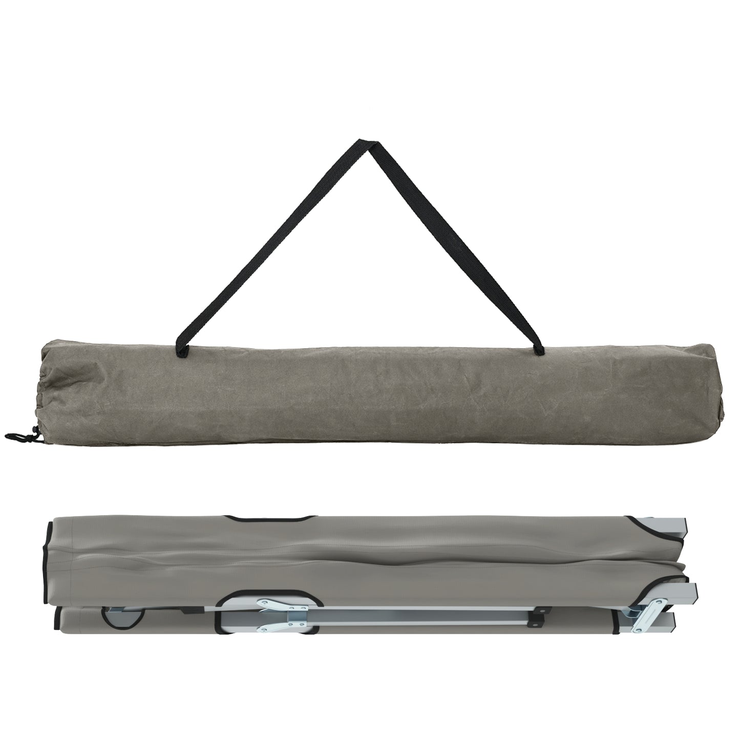 Sammenleggbar camping seng Grå 194 x 62,5 x 42,5 cm