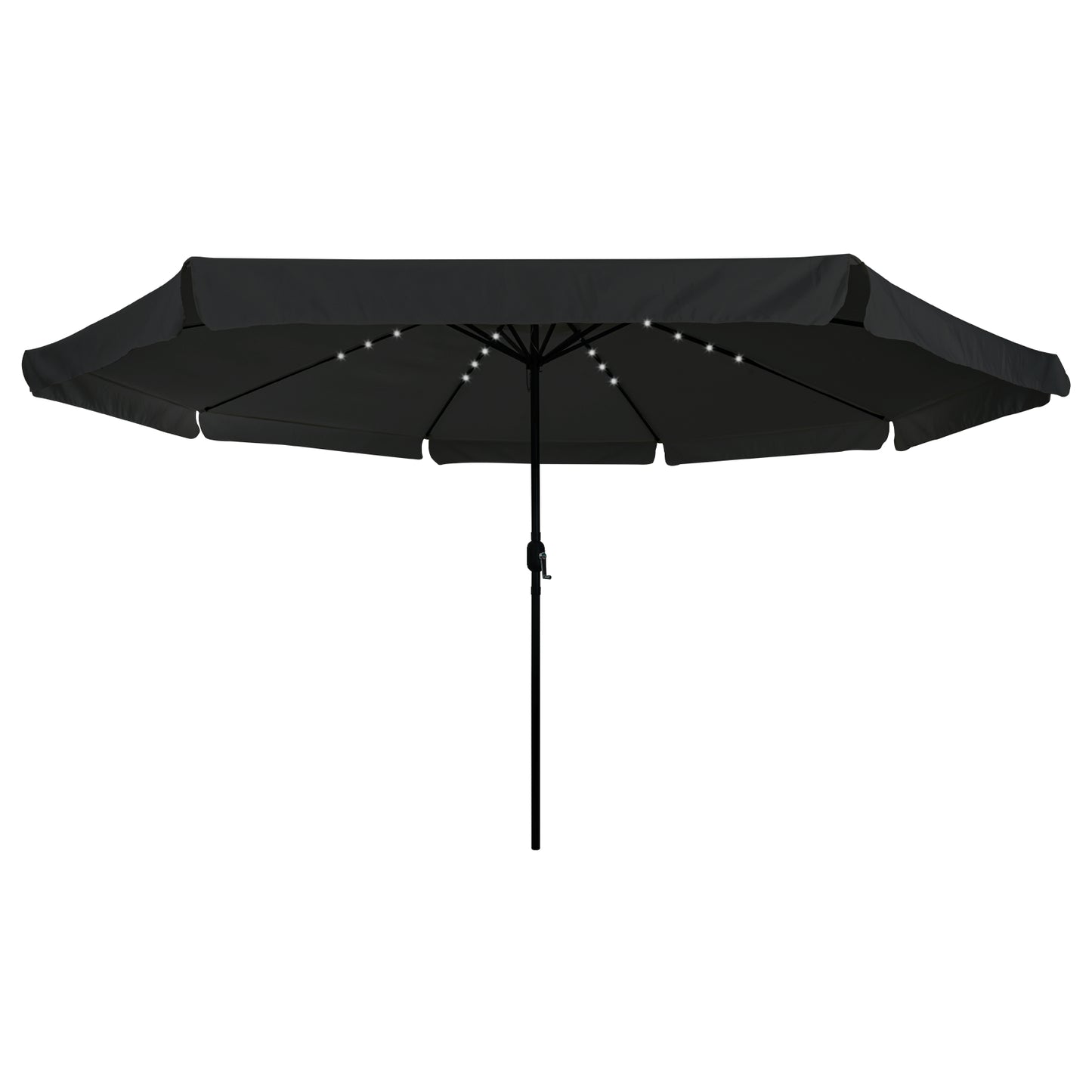 Hageparasol Svart 395 x 395 x 245 cm Polyester