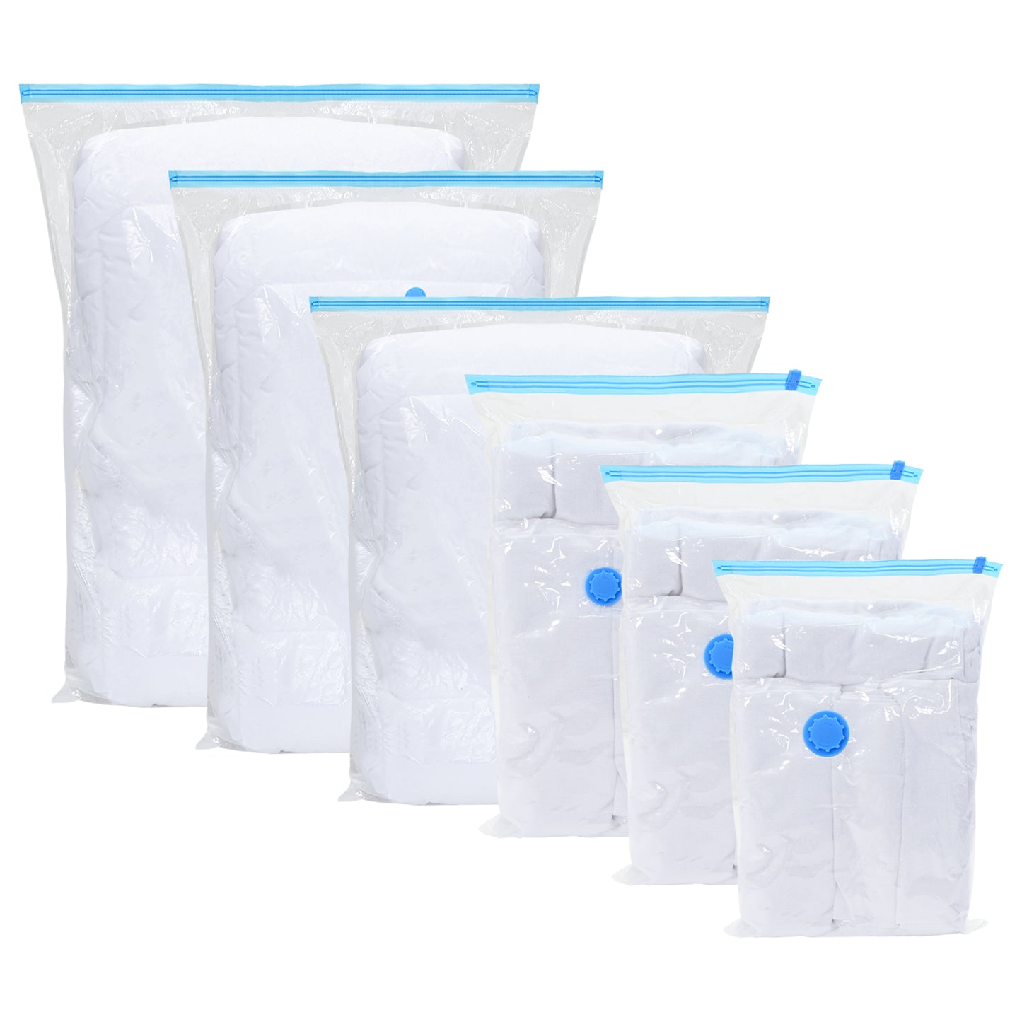 Oppbevaringsposer 50 pcs Transparent og blå 130 x 100 cm