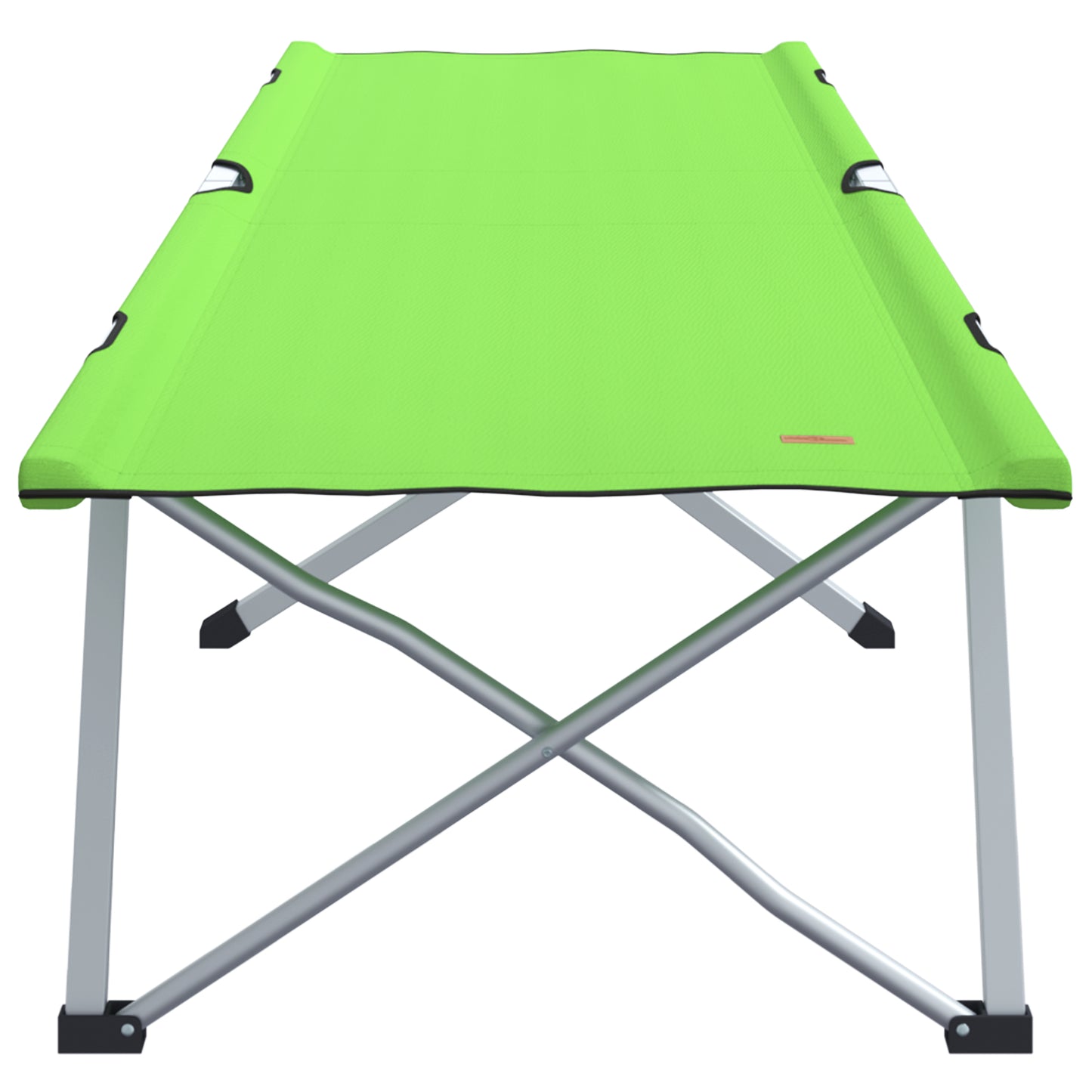 Sammenleggbar camping seng 2 pcs grønn 194 x 62,5 x 42,5 cm