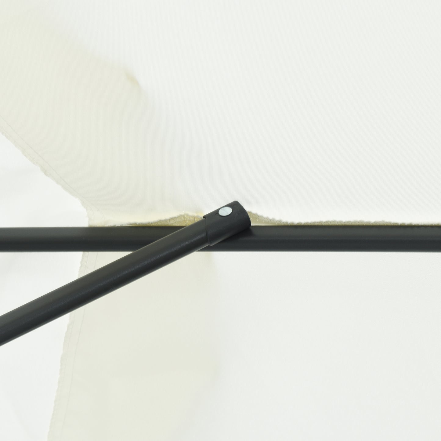 Hageparasol sand 395 x 395 x 245 cm Polyester og stål