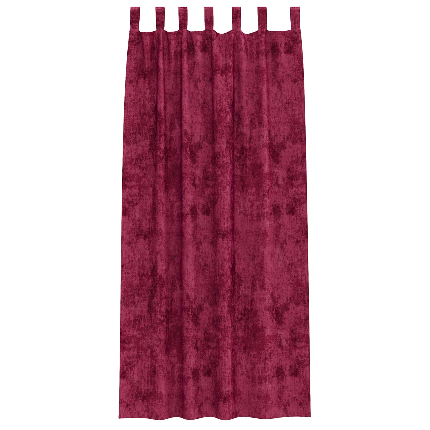 Fløyel Gardiner med gardiner 2 pcs Vinrød 260 x 140 cm Fløyel