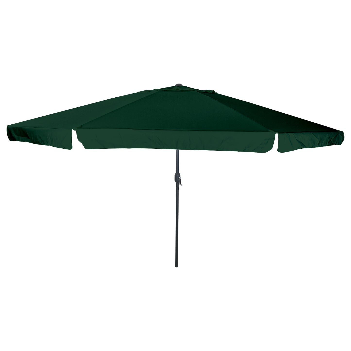 Hageparasol grønn 394 x 394 x 248 cm Polyester og stål