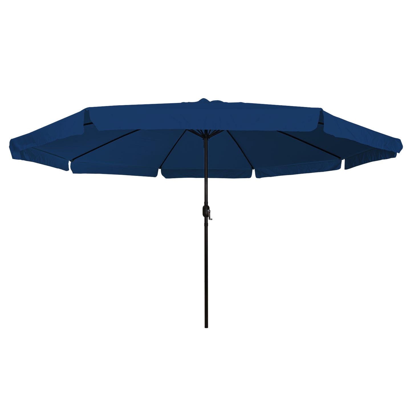 Hageparasol 394 x 394 x 248 cm Polyester og stål Azurblå