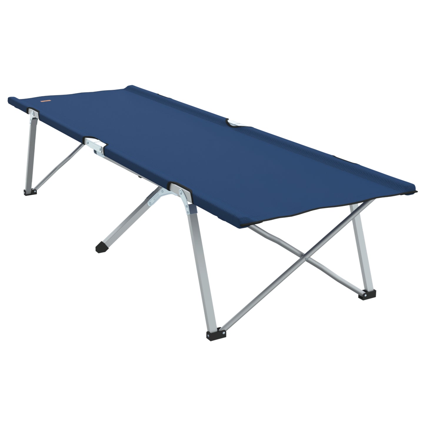 Sammenleggbar camping seng 2 pcs Blå 194 x 62,5 x 42,5 cm