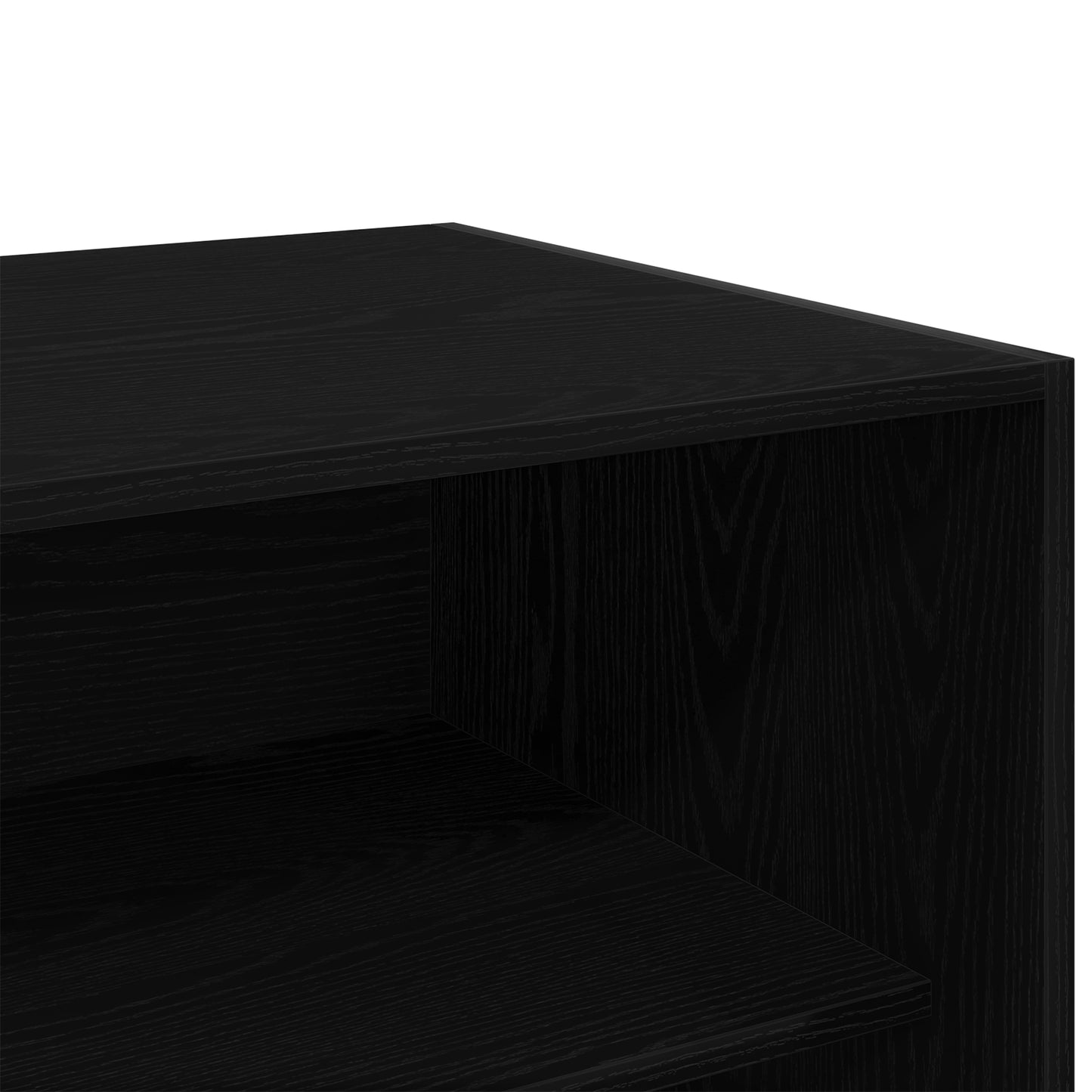 Garderobeskap Svart Eik 100 x 50 x 200 cm Konstruert tre