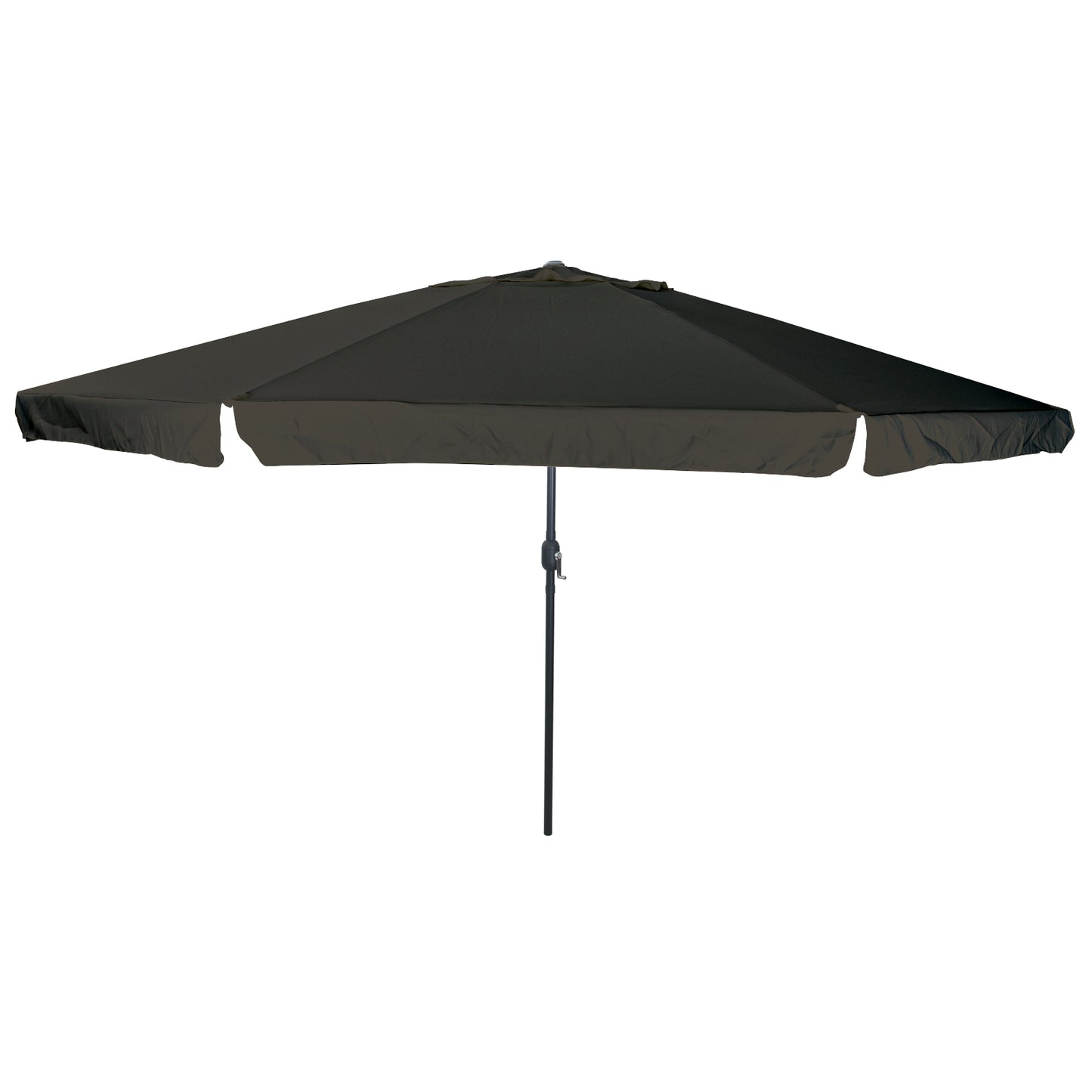 Hageparasol Svart 394 x 394 x 248 cm Polyester og stål