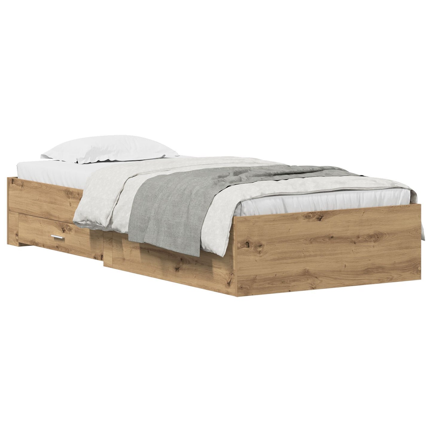 Sengestamme med skuff Artisan Eik 90 x 200 cm Konstruert tre