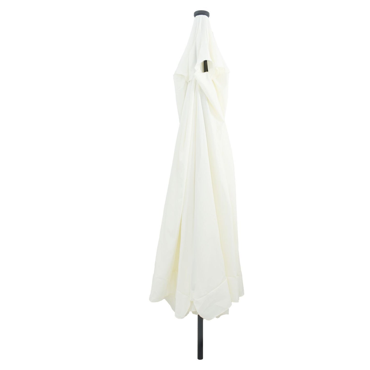 Hageparasol Sand og Antrasitt 395 x 395 x 245 cm Polyester