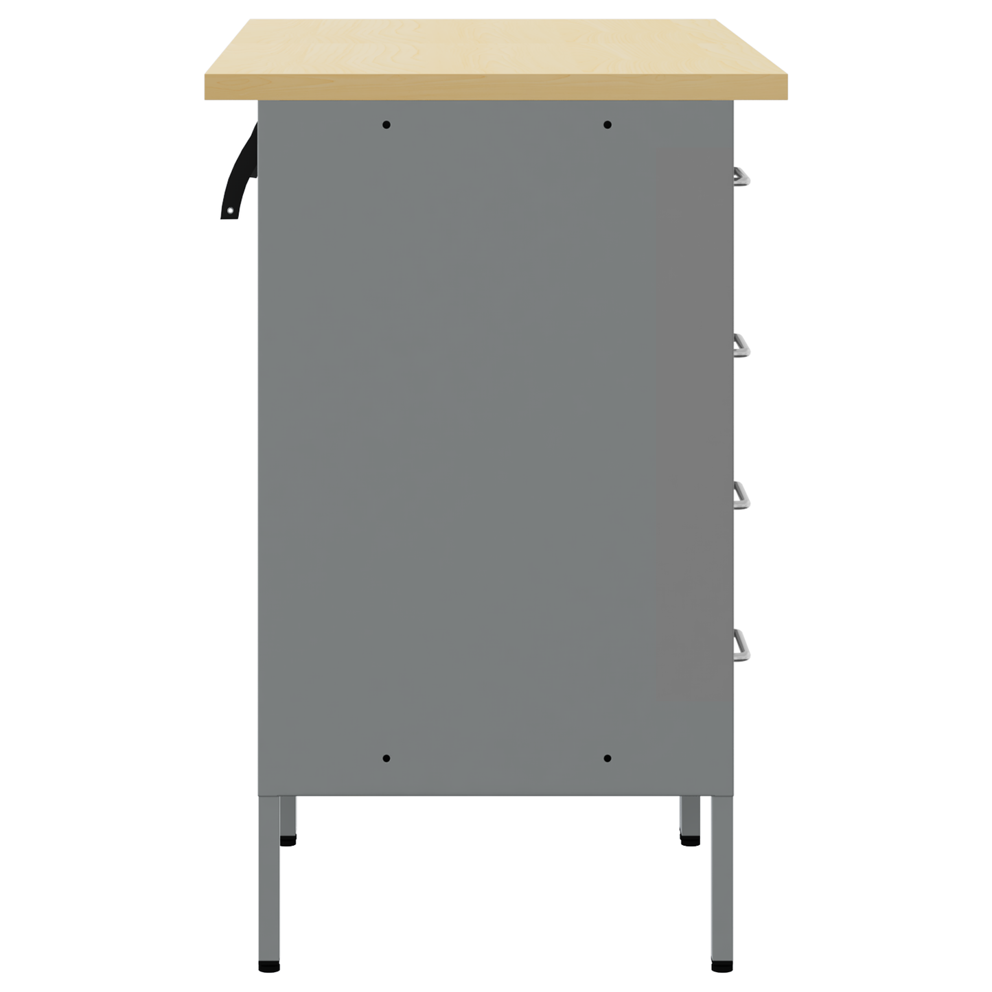 Arbeidsskap med skuff 2 pcs Svart og Grå 100 x 55 x 85 cm