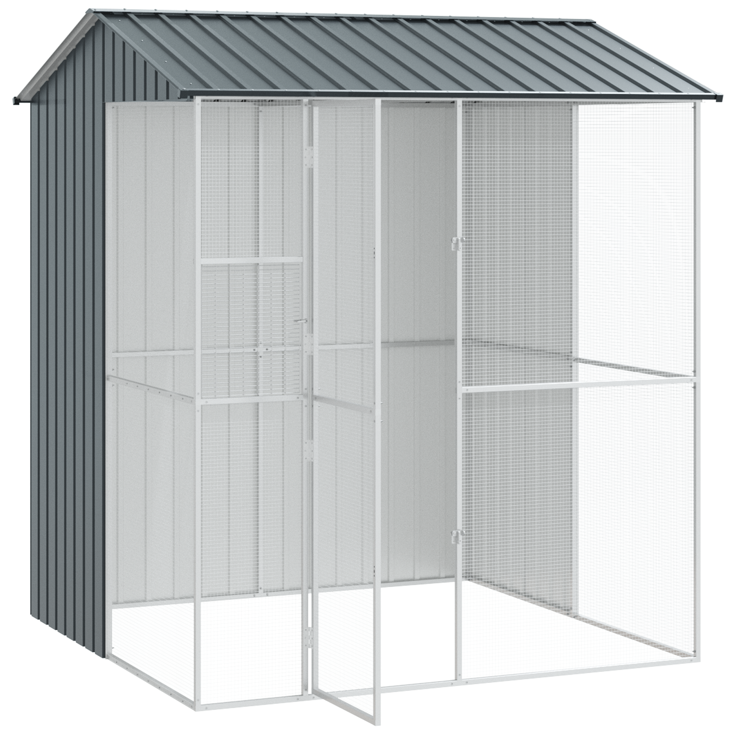 Fuglebur Antrasitt 215 x 210 x 247 cm Galvanisert Stål