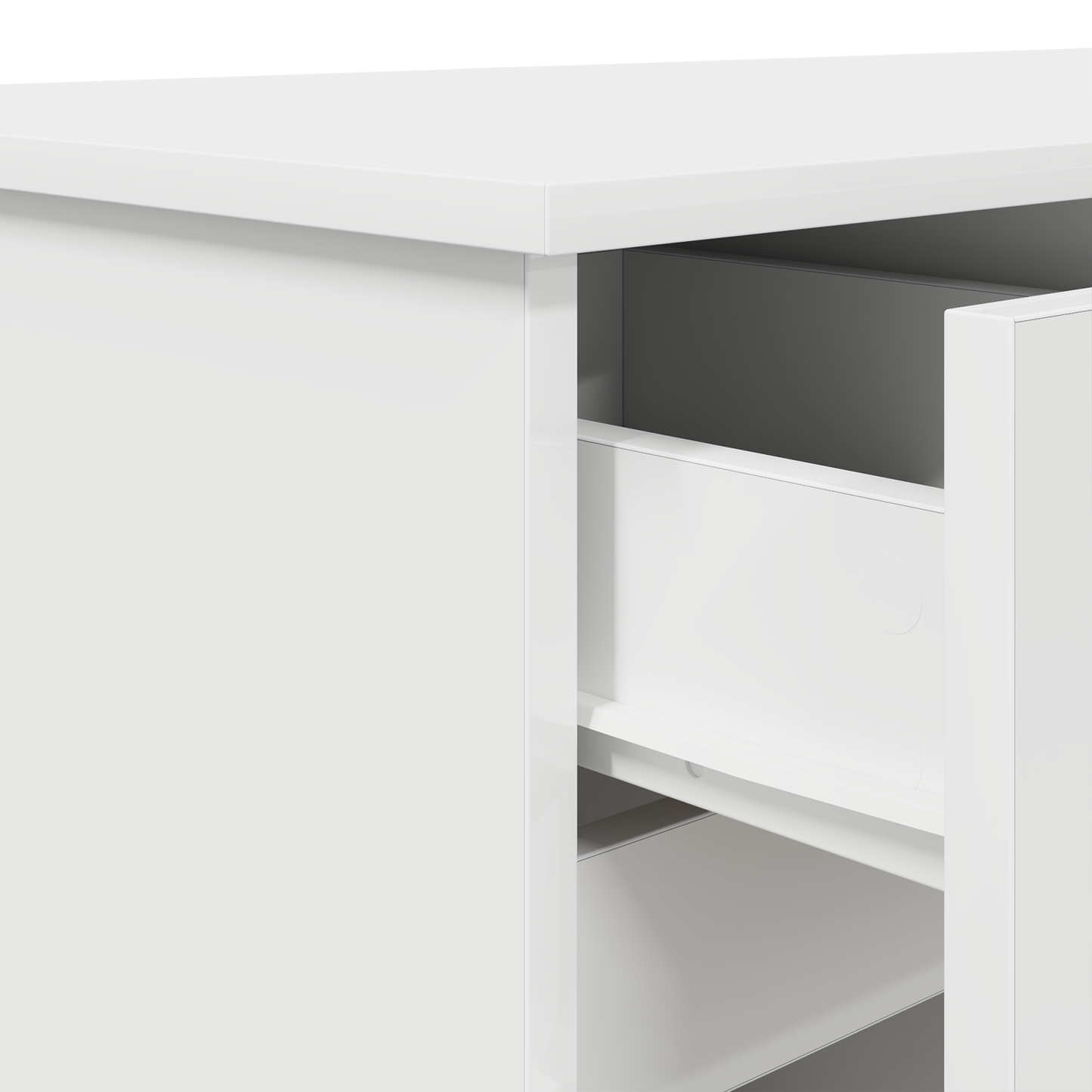 Skrivebord med skuff Hvit 140 x 49 x 76 cm Konstruert tre