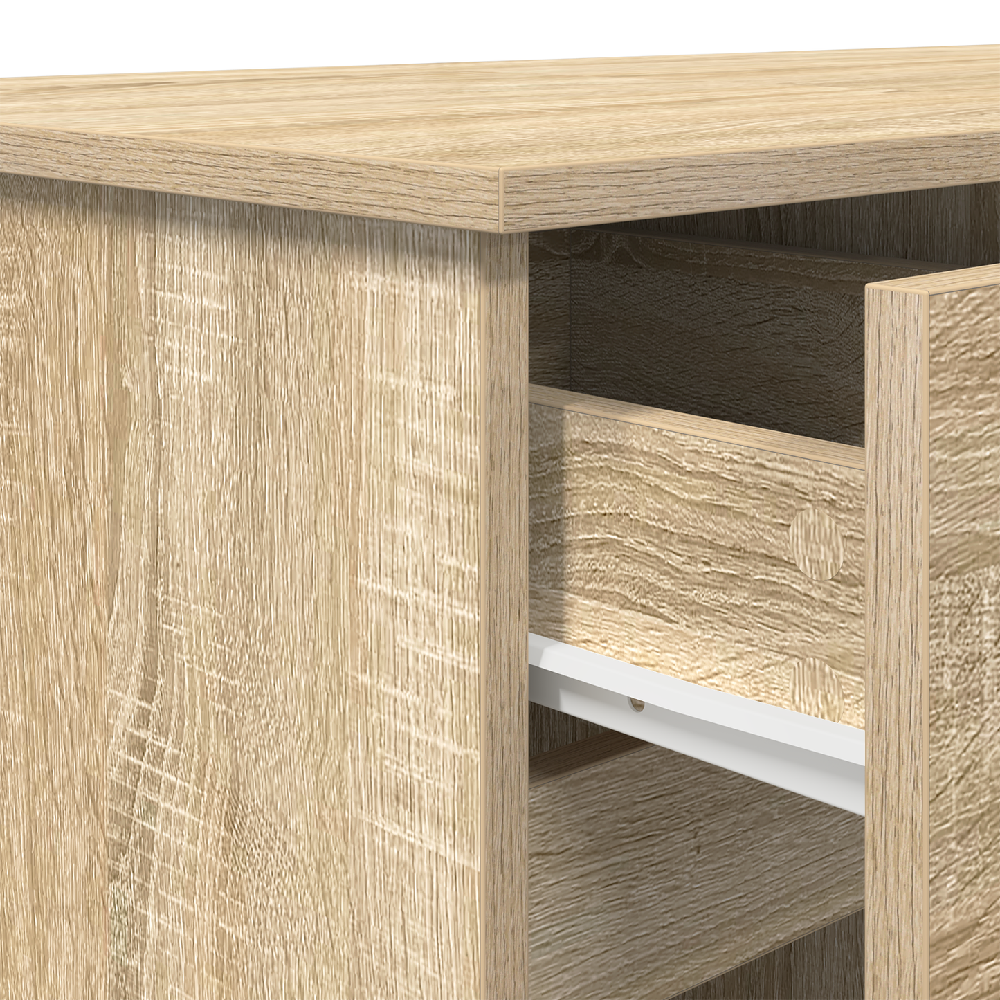 Skrivebord med skuff Sonoma eik 140 x 49 x 76 cm Konstruert tre