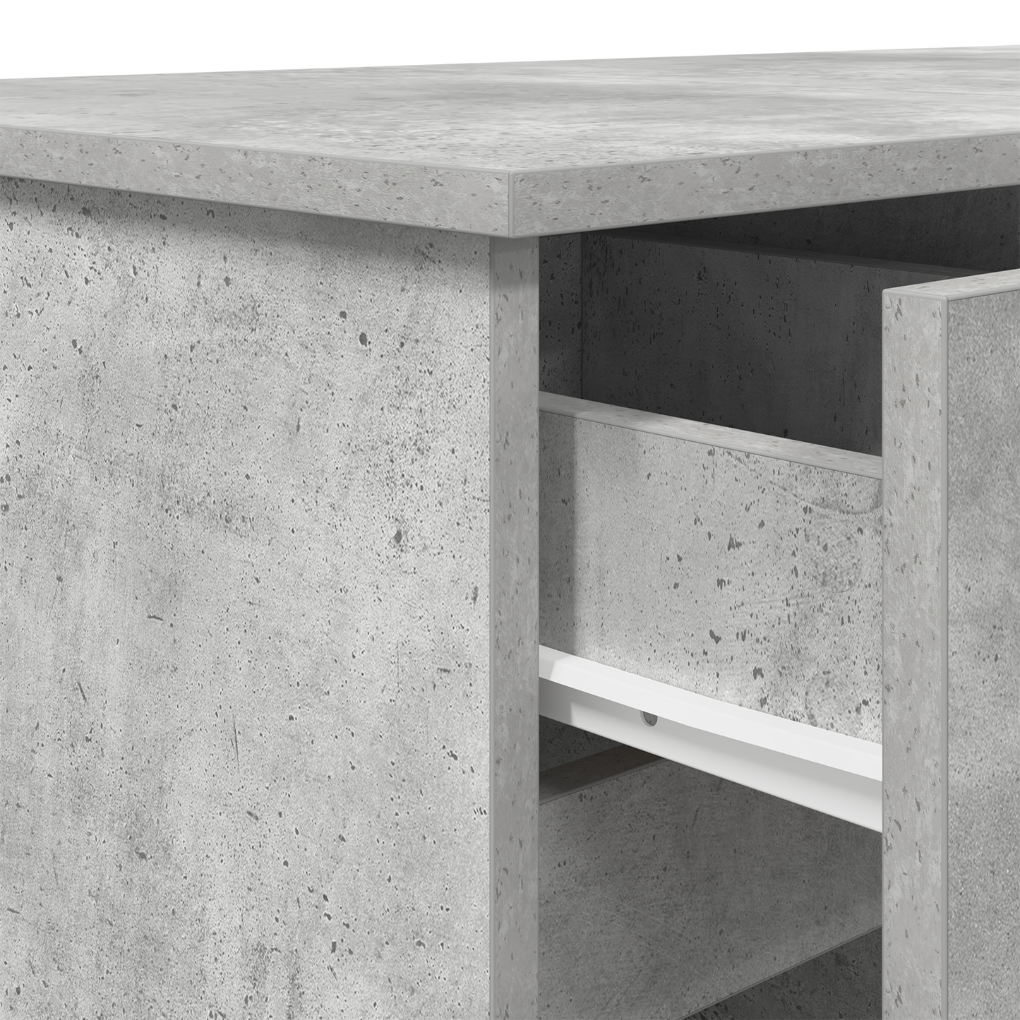 Skrivebord med skuff Betonggrå 140 x 49 x 76 cm Konstruert tre