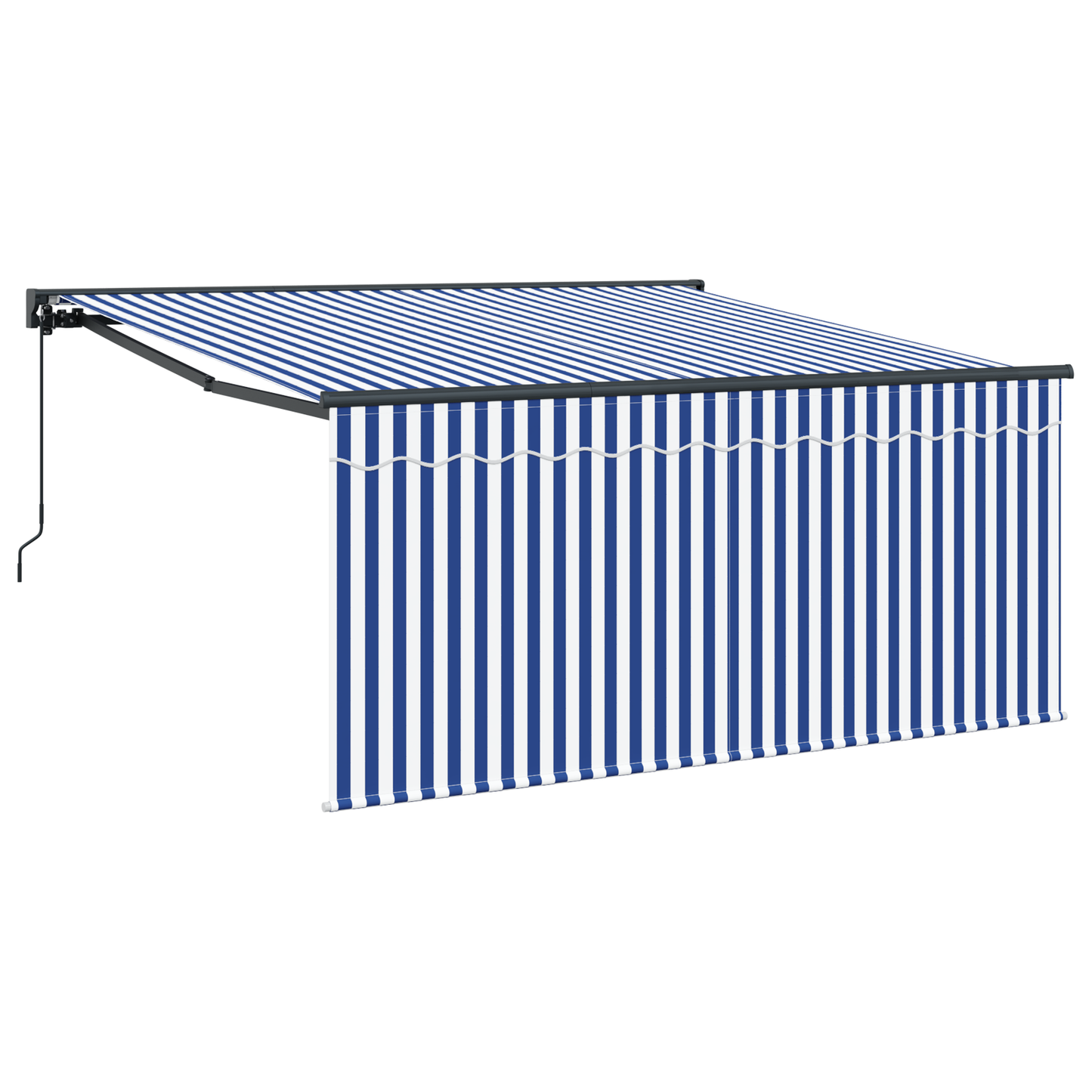 Innvendbar Markise Blå og hvit 300 x 250 cm