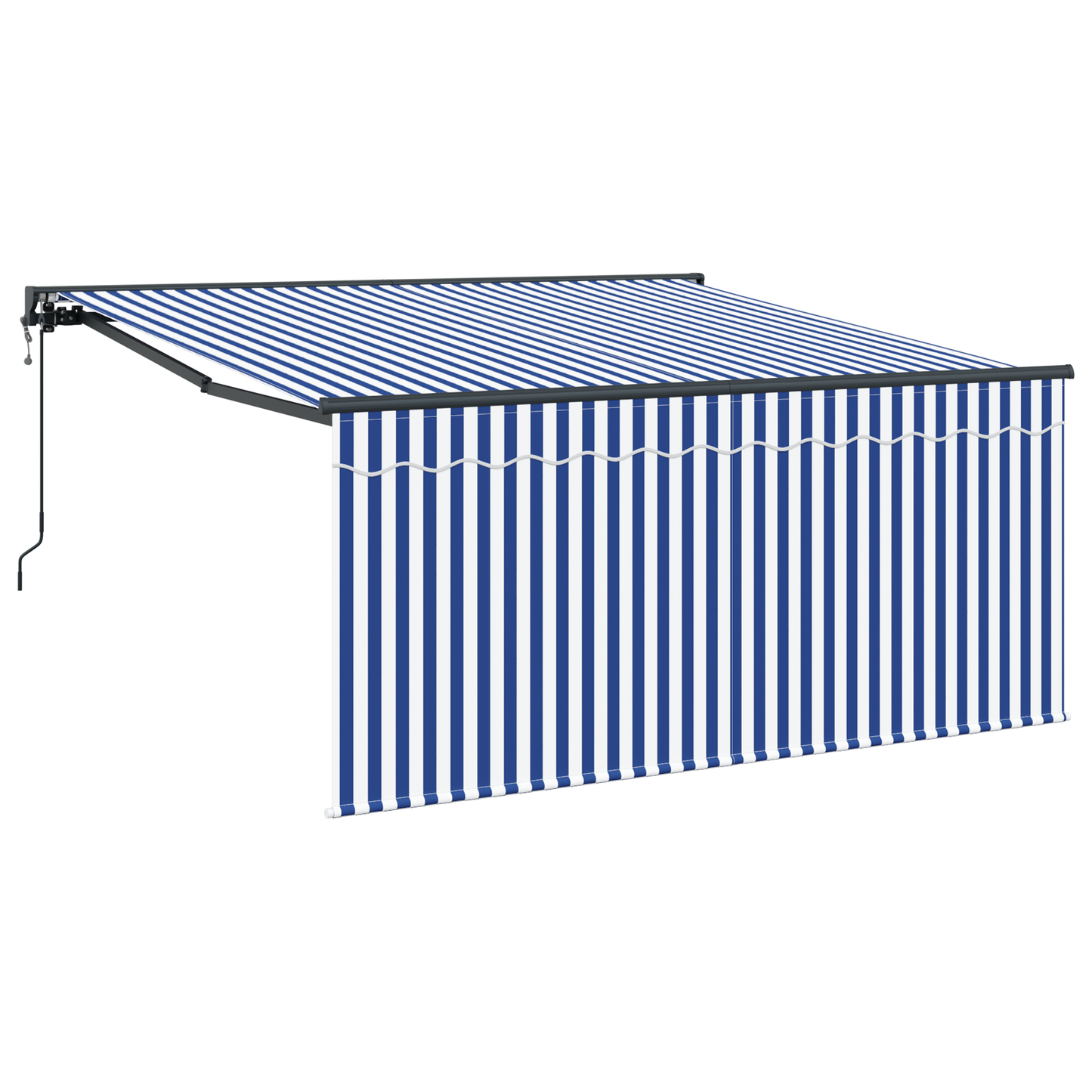 Innvendbar Markise Blå og hvit 300 x 250 cm