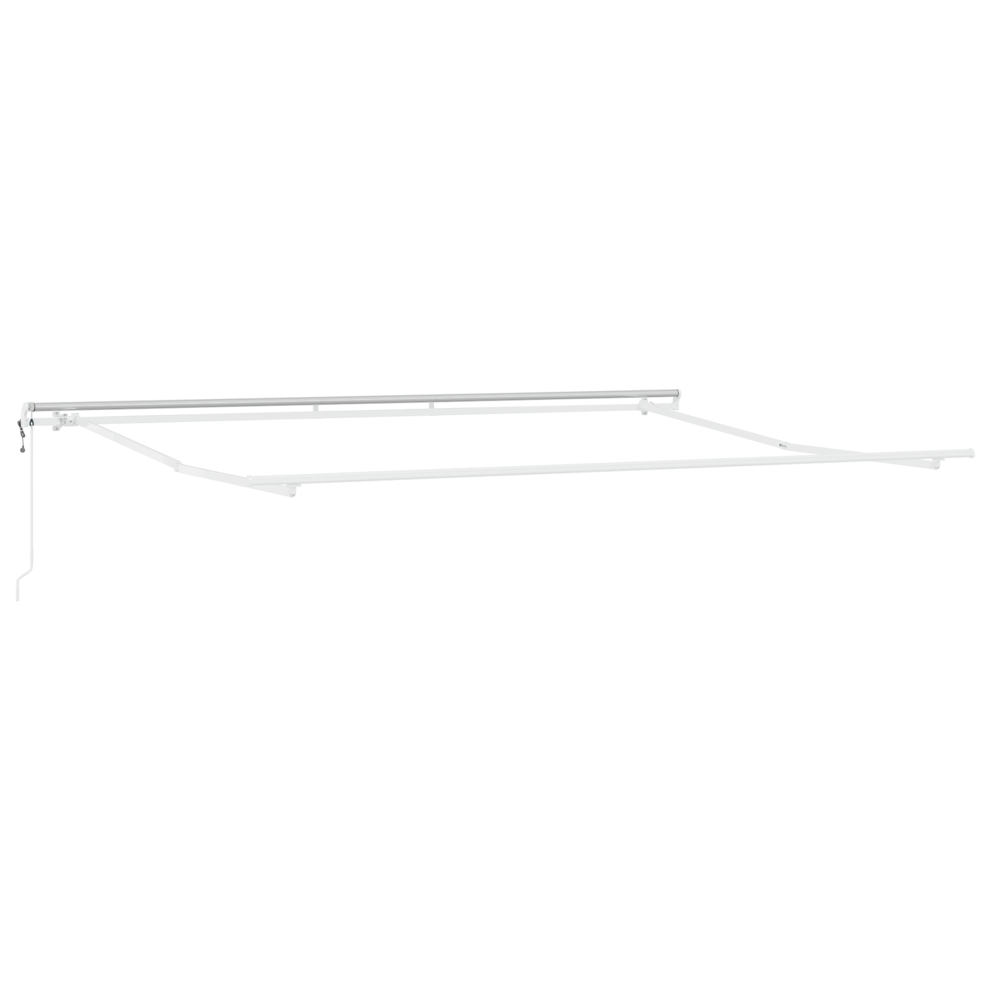 Uttrekkbar markise oransje og brun 400 × 350 cm