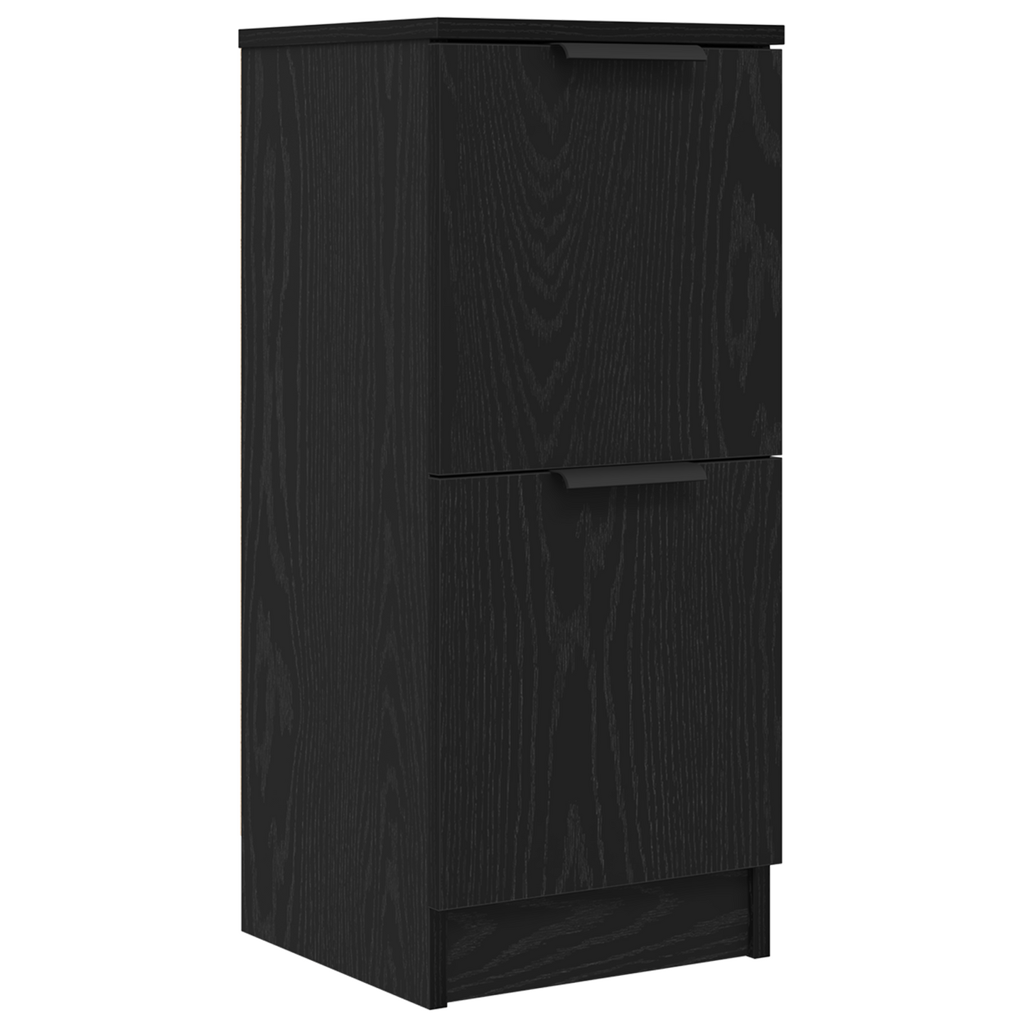 Serviesskap 3 stk. Svart Eik 120 x 30 x 70 cm Konstruert tre