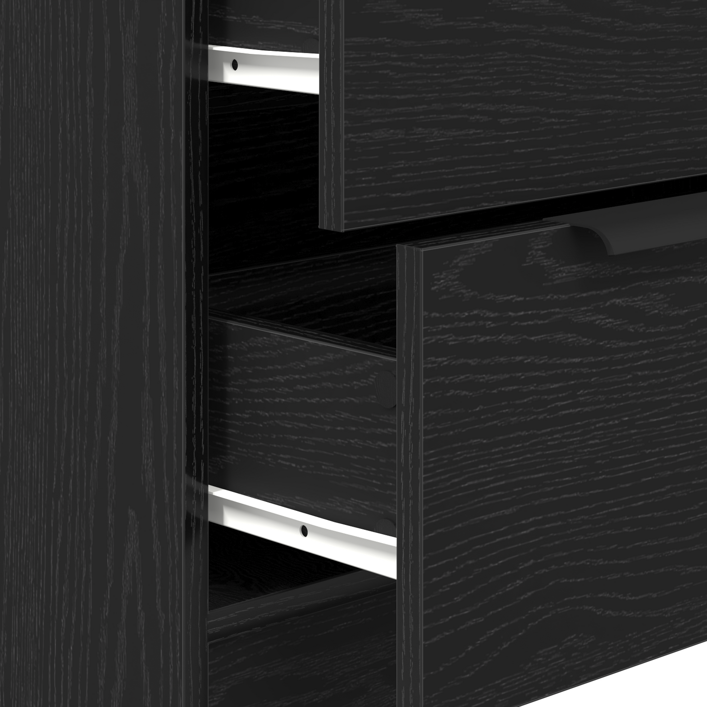 Serviesskap 3 stk. Svart Eik 180 x 30 x 70 cm Konstruert tre