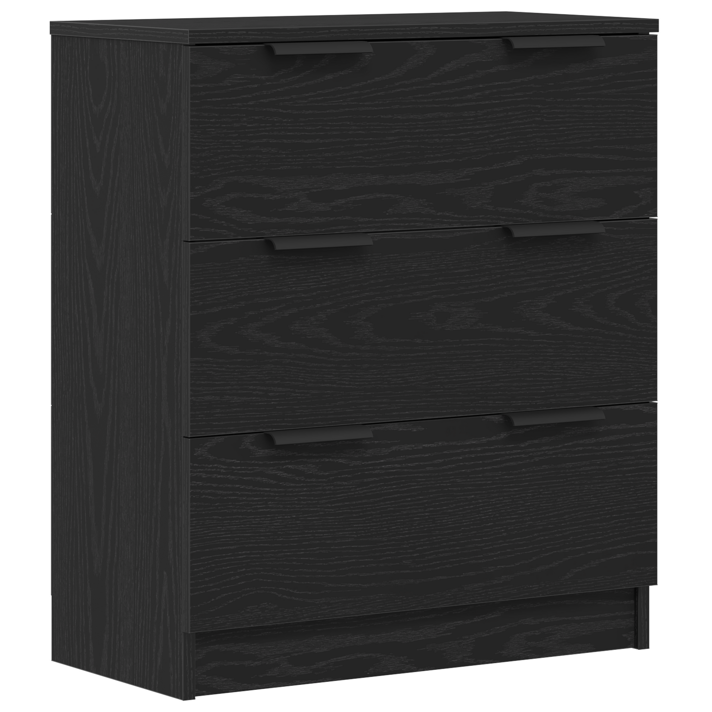 Serviesskap 3 stk. Svart Eik 180 x 30 x 70 cm Konstruert tre